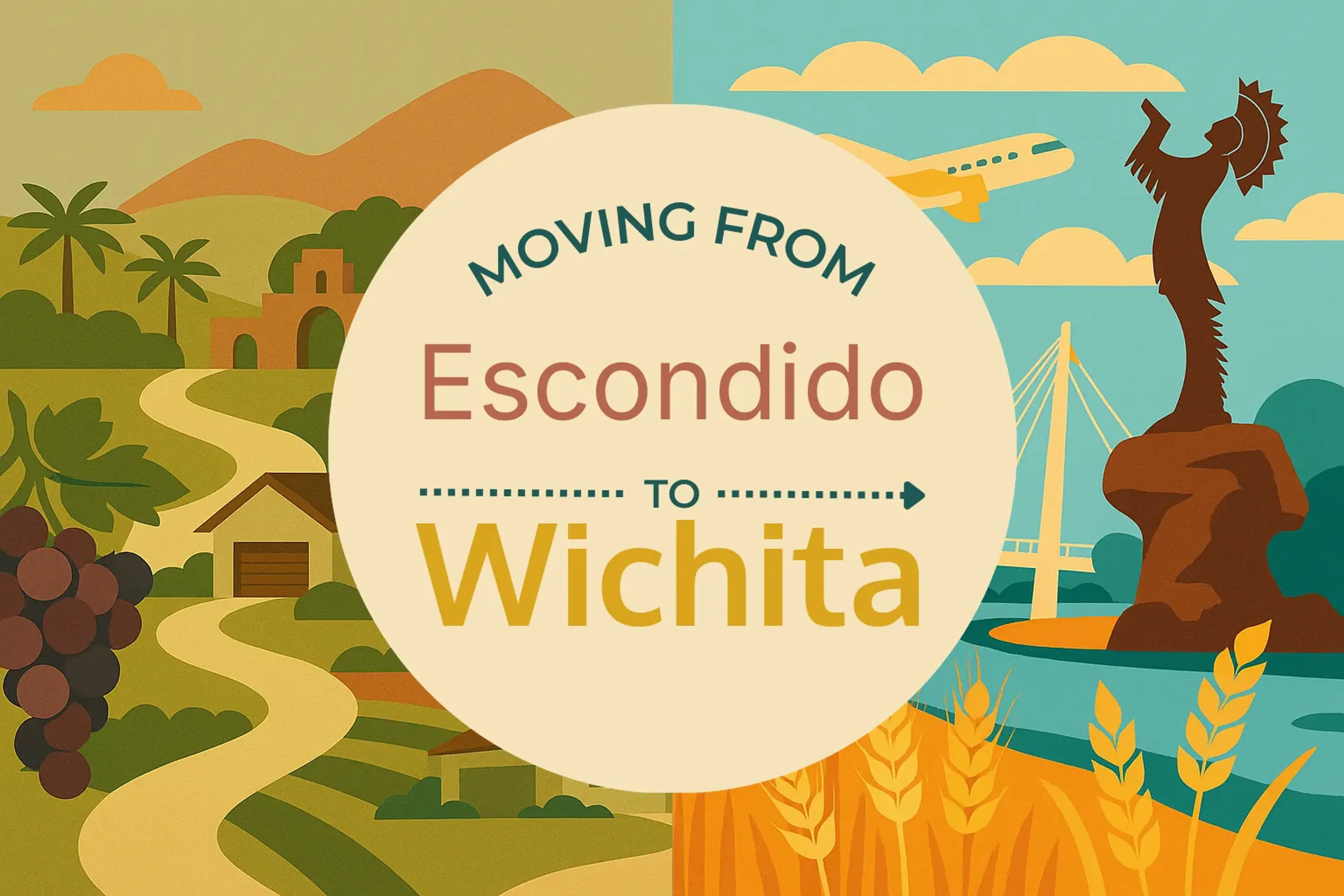 Side-by-side comparison of Escondido to Wichita moving companies