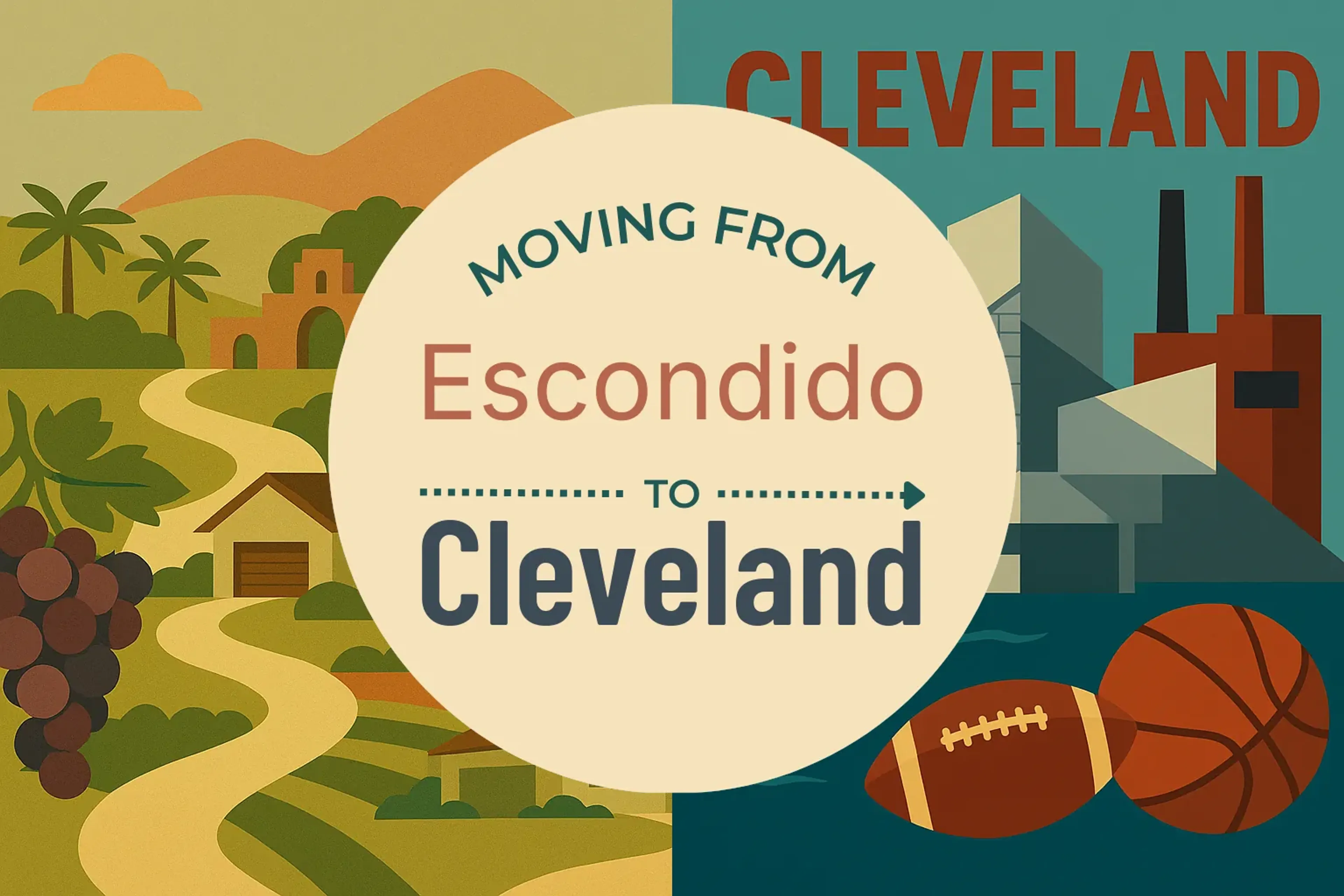 Side-by-side comparison of Escondido to Cleveland moving companies
