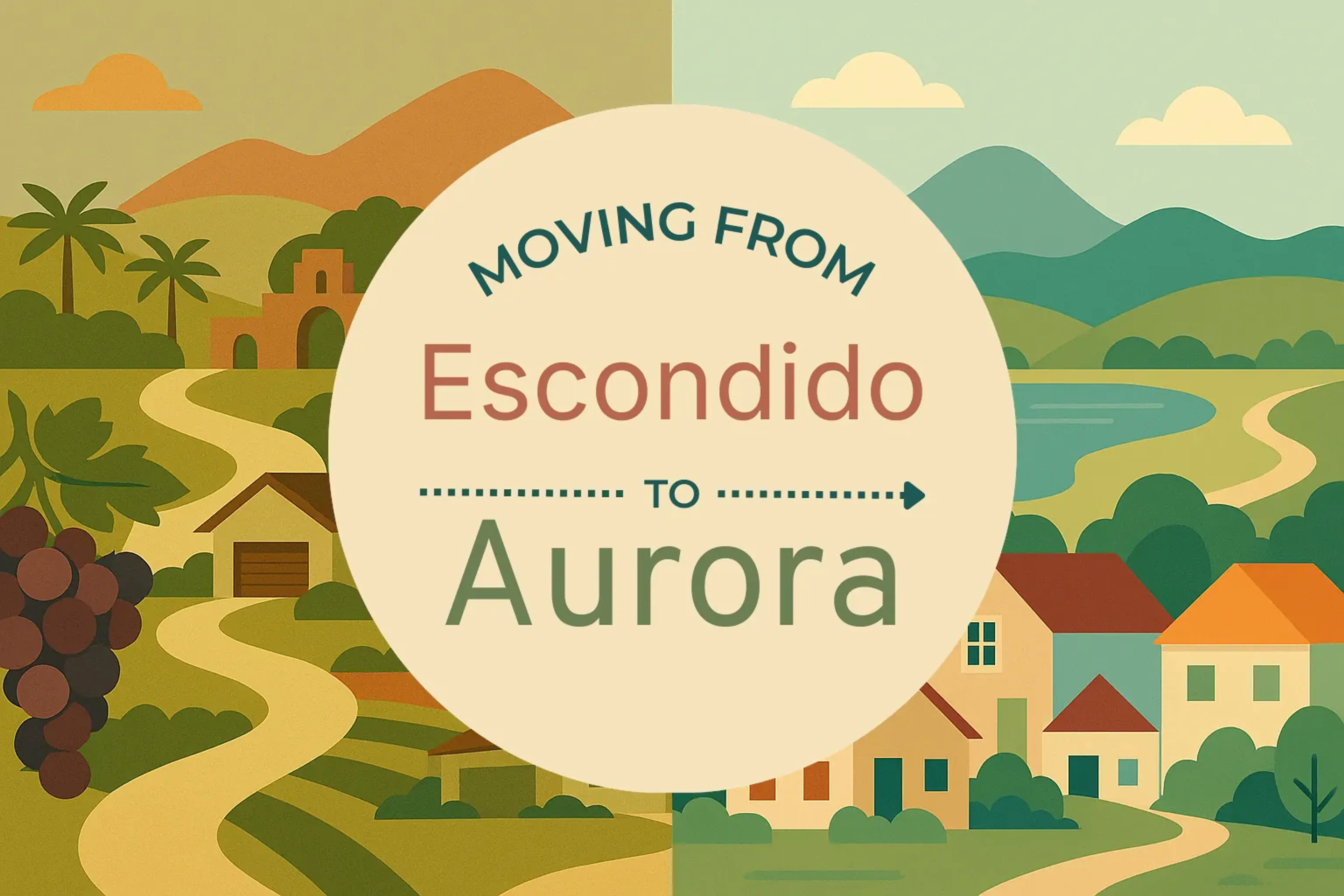Side-by-side comparison of Escondido to Aurora moving companies
