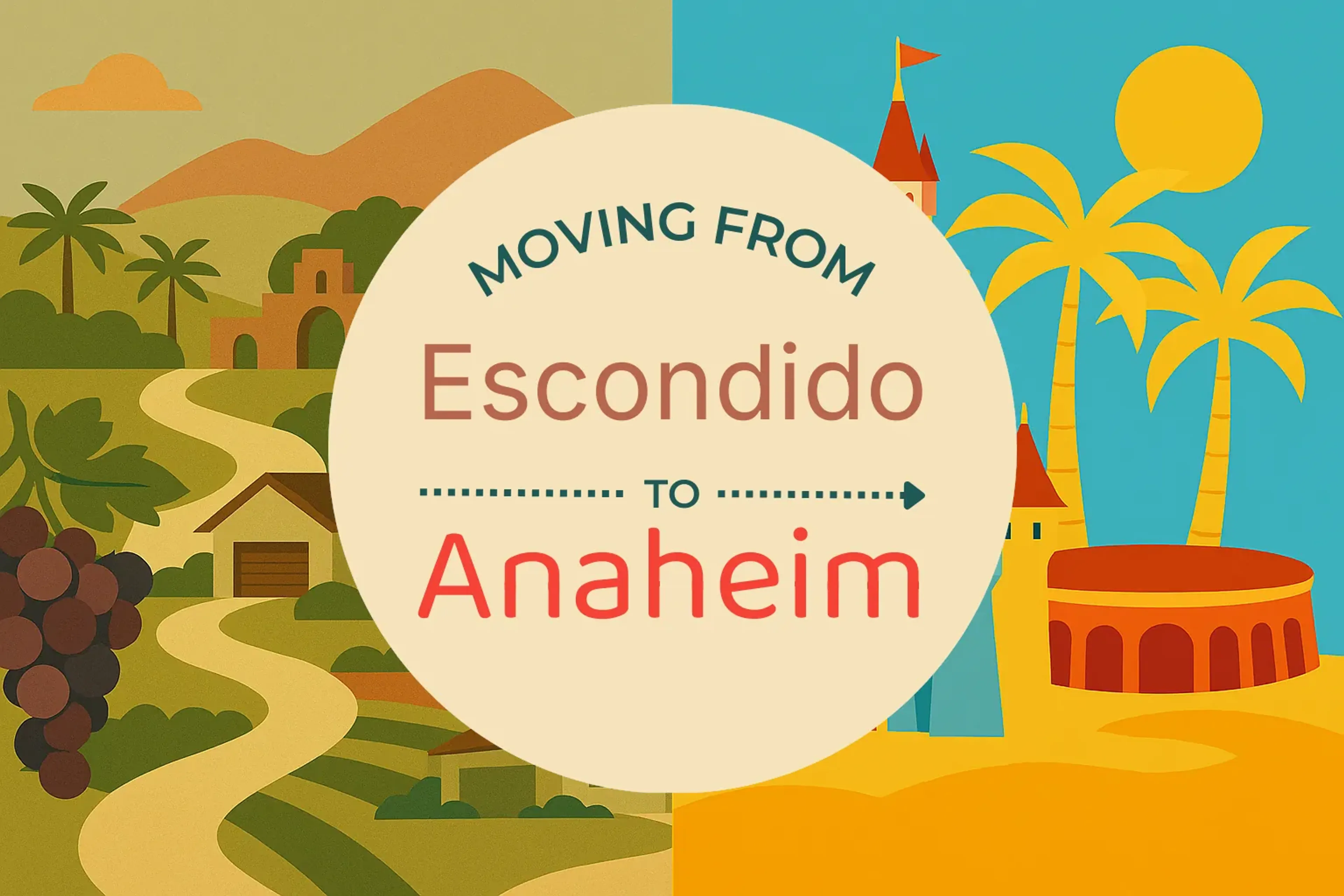 Side-by-side comparison of Escondido to Anaheim moving companies