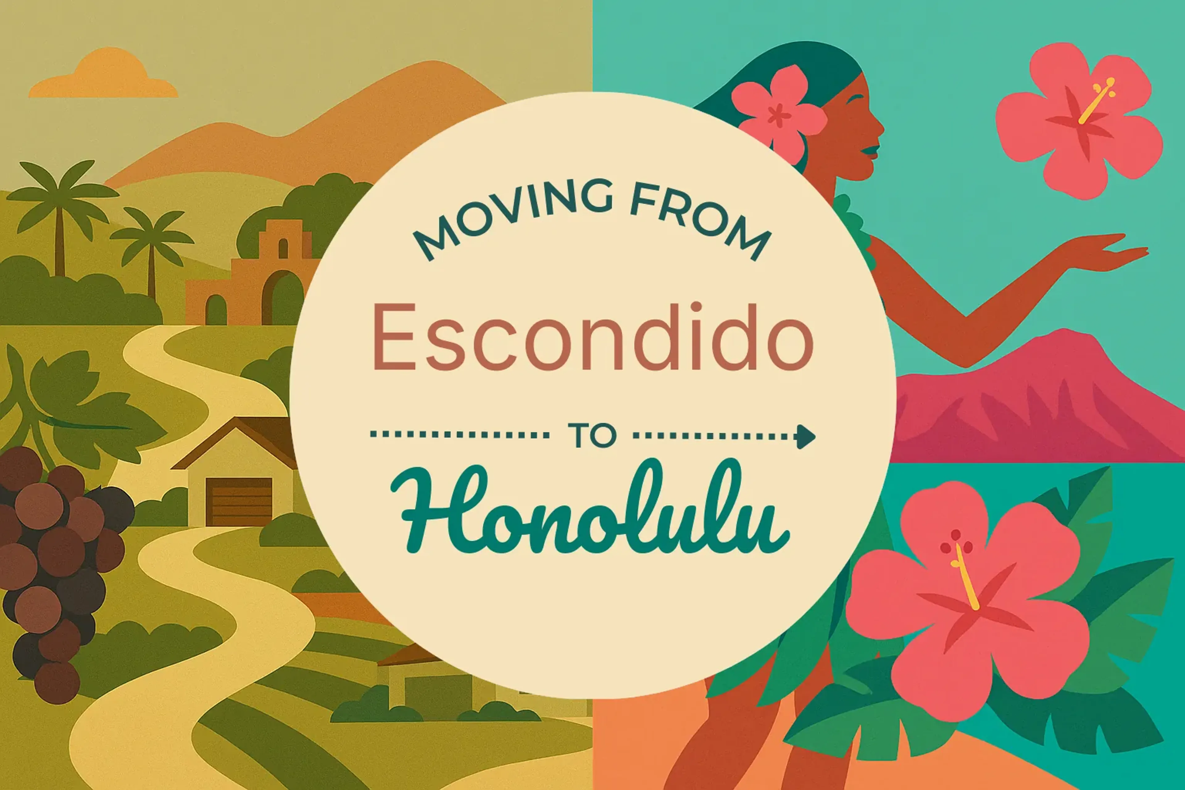 Side-by-side comparison of Escondido to Honolulu moving companies
