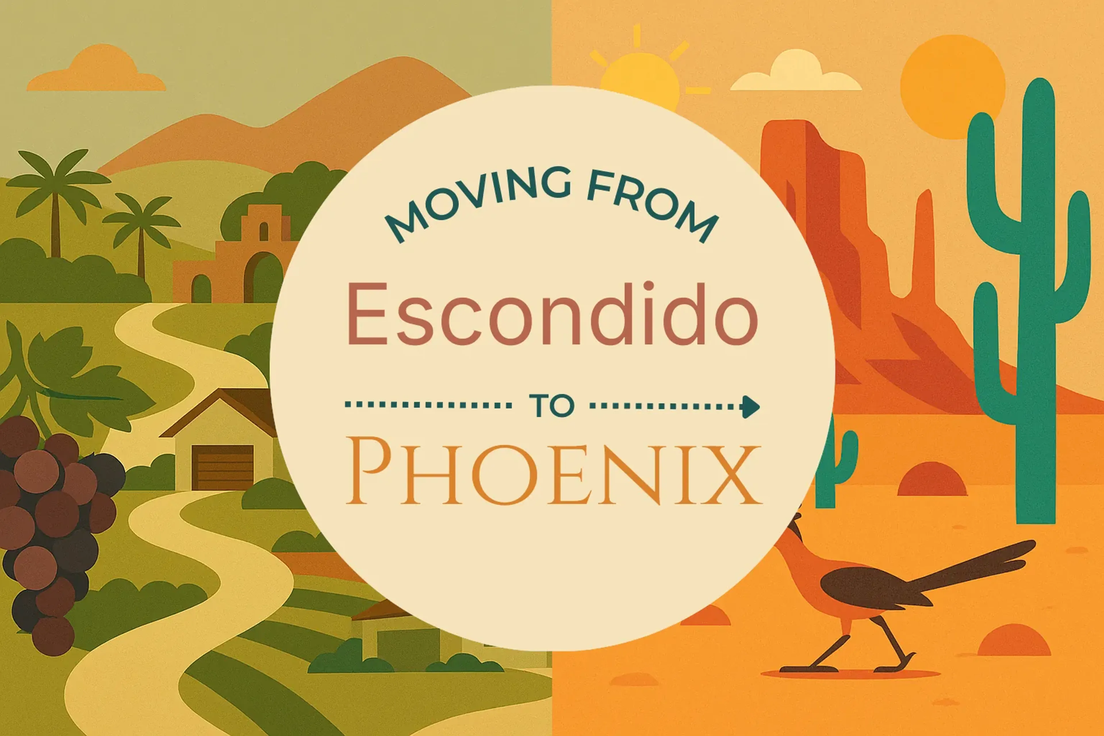 Side-by-side comparison of Escondido to Phoenix moving companies