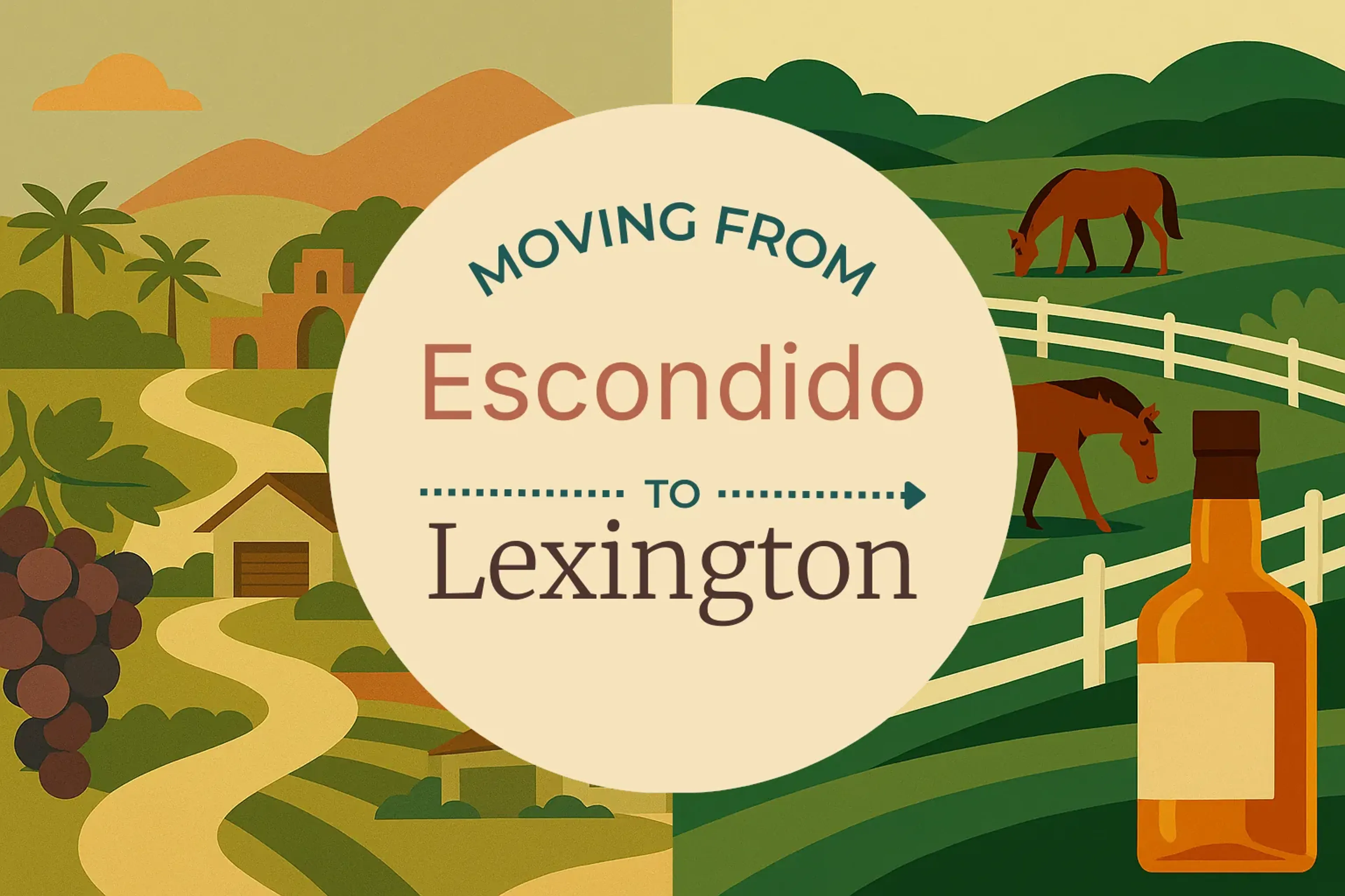 Side-by-side comparison of Escondido to Lexington moving companies