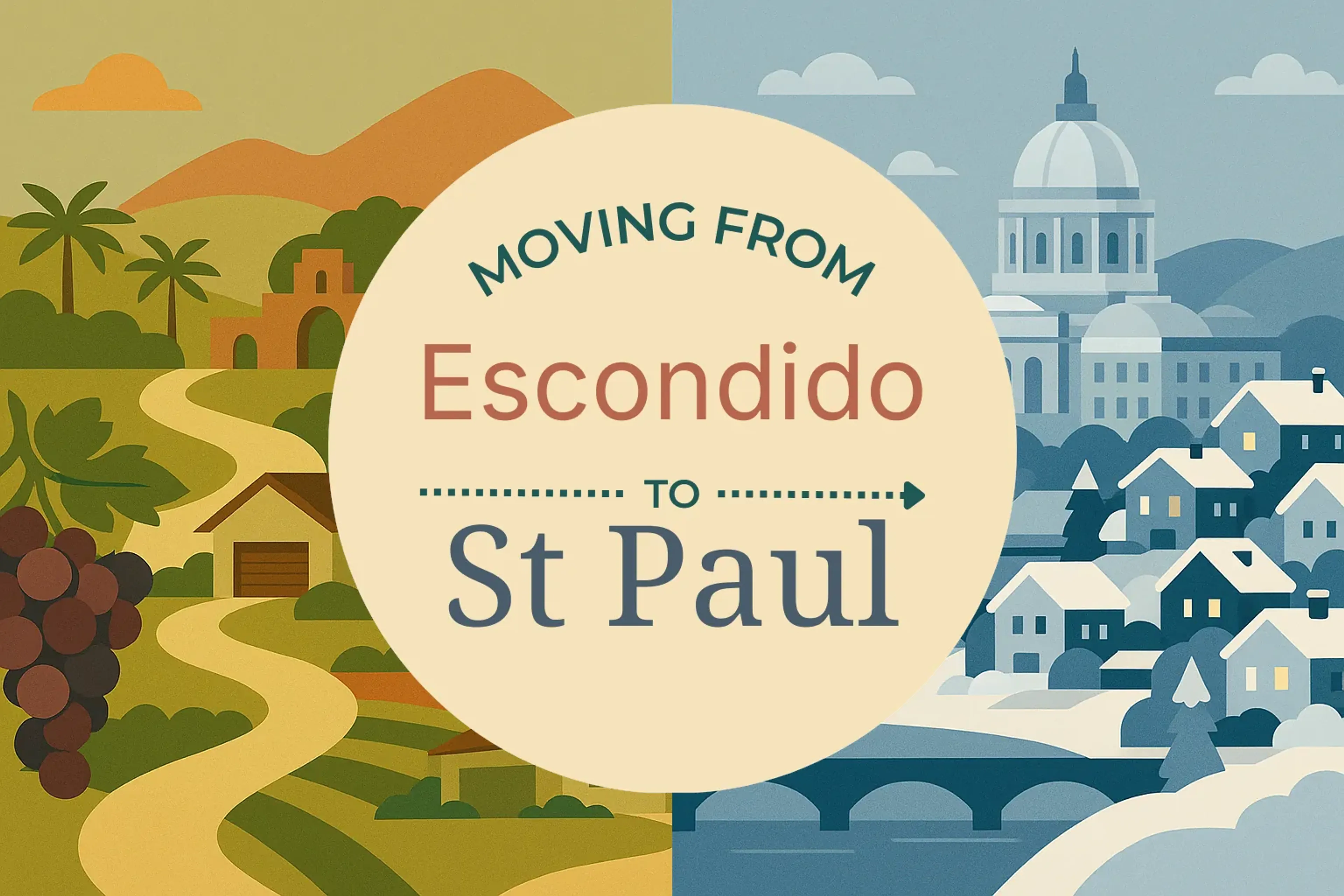 Side-by-side comparison of Escondido to St. Paul moving companies
