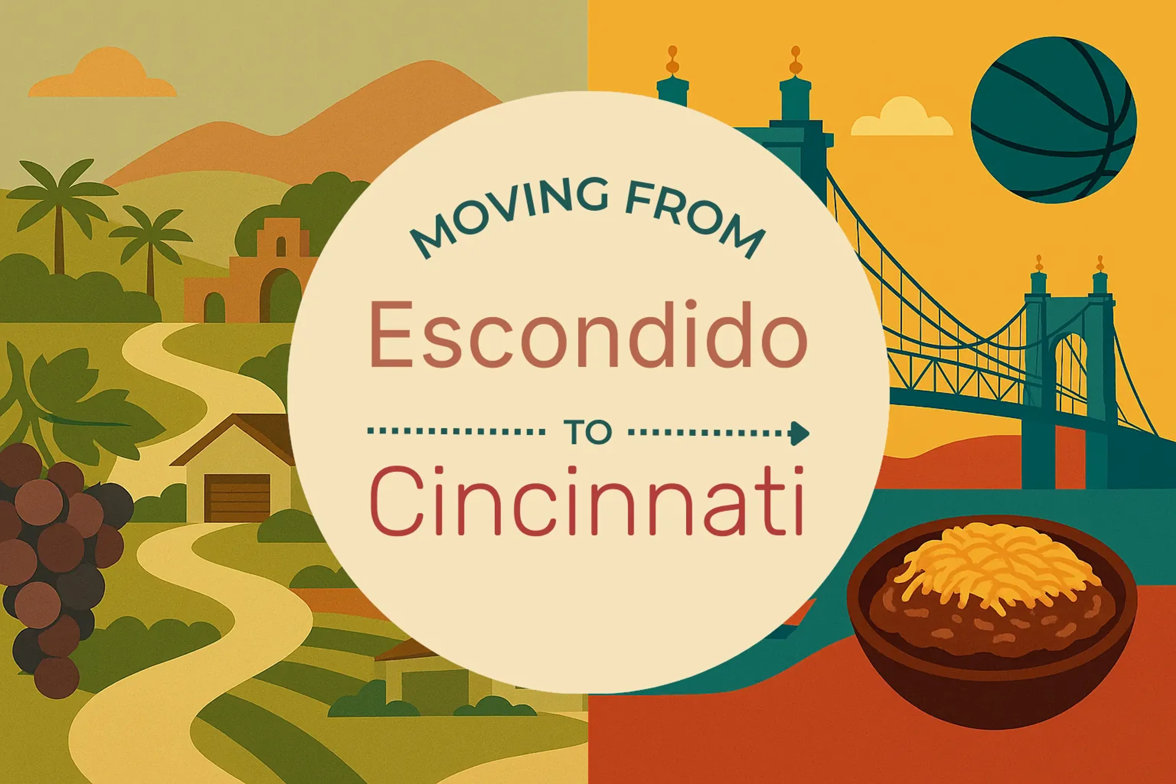 Side-by-side comparison of Escondido to Cincinnati moving companies