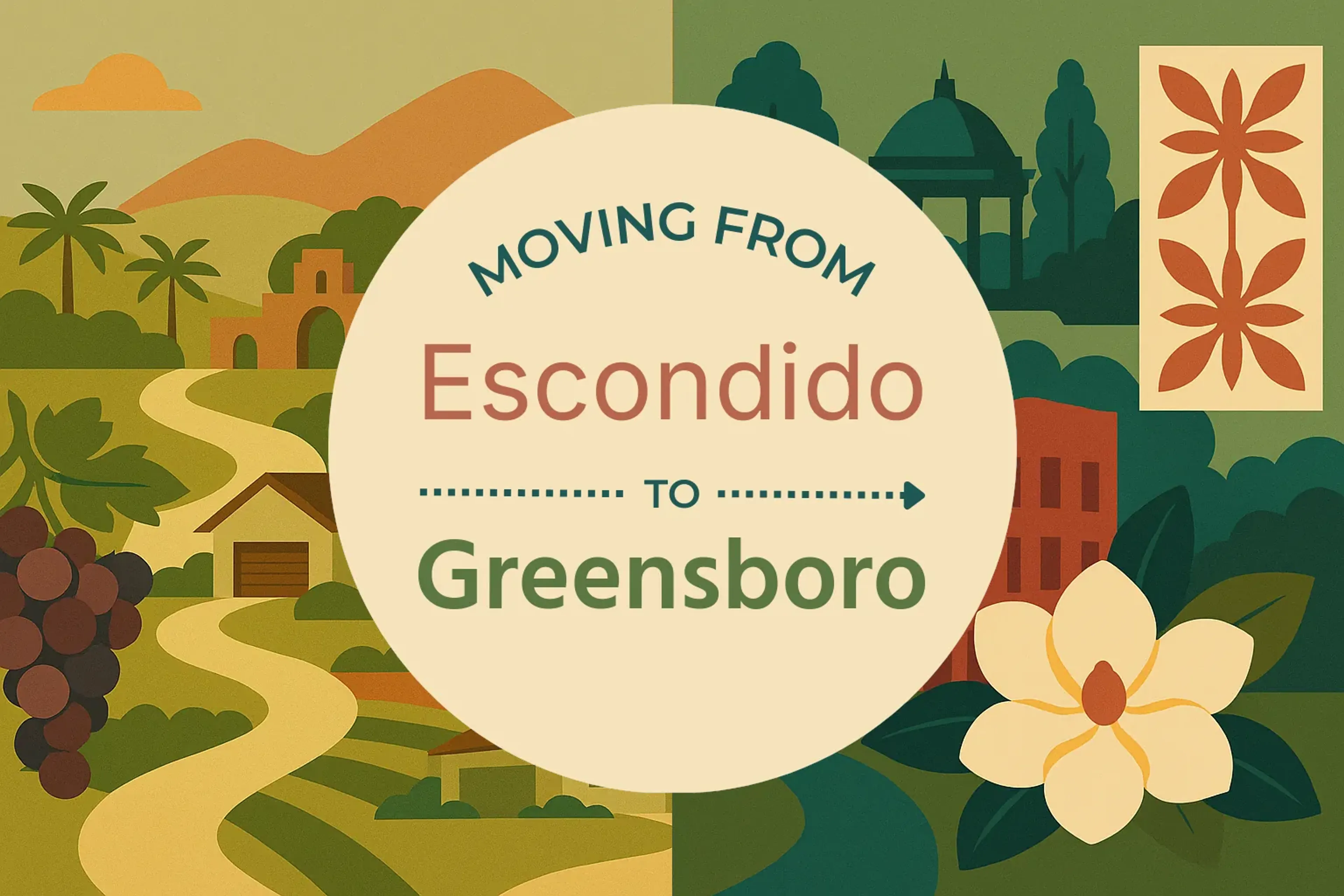 Side-by-side comparison of Escondido to Greensboro moving companies