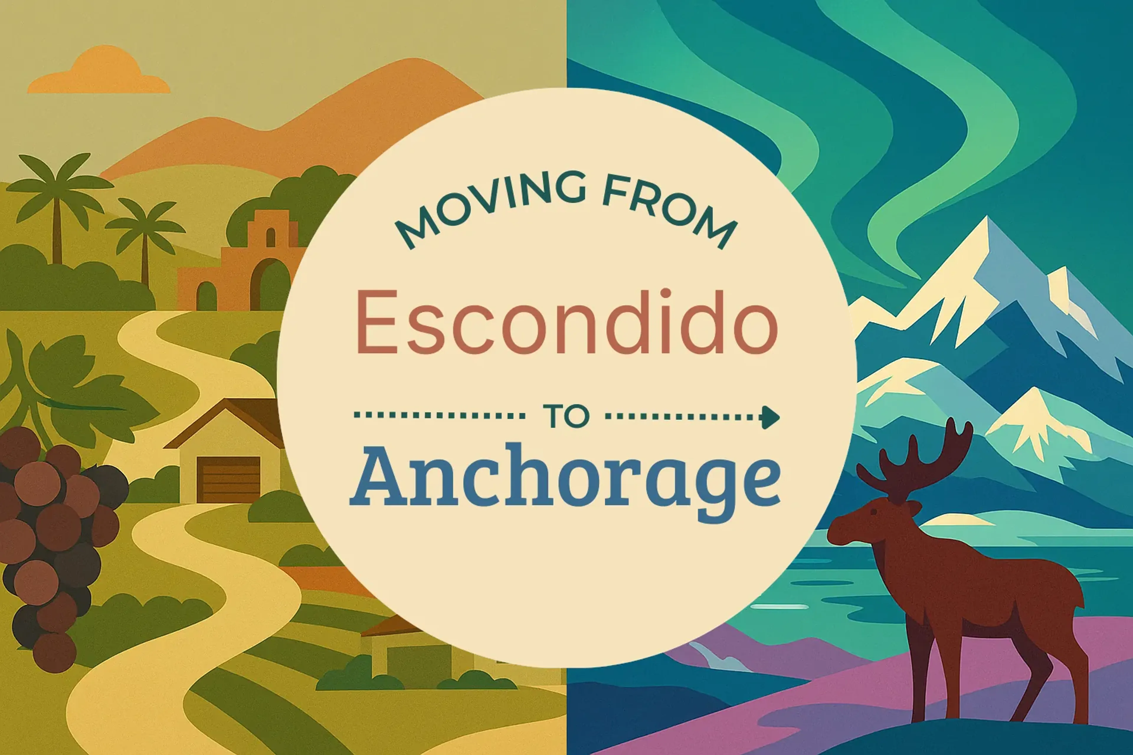 Side-by-side comparison of Escondido to Anchorage moving companies