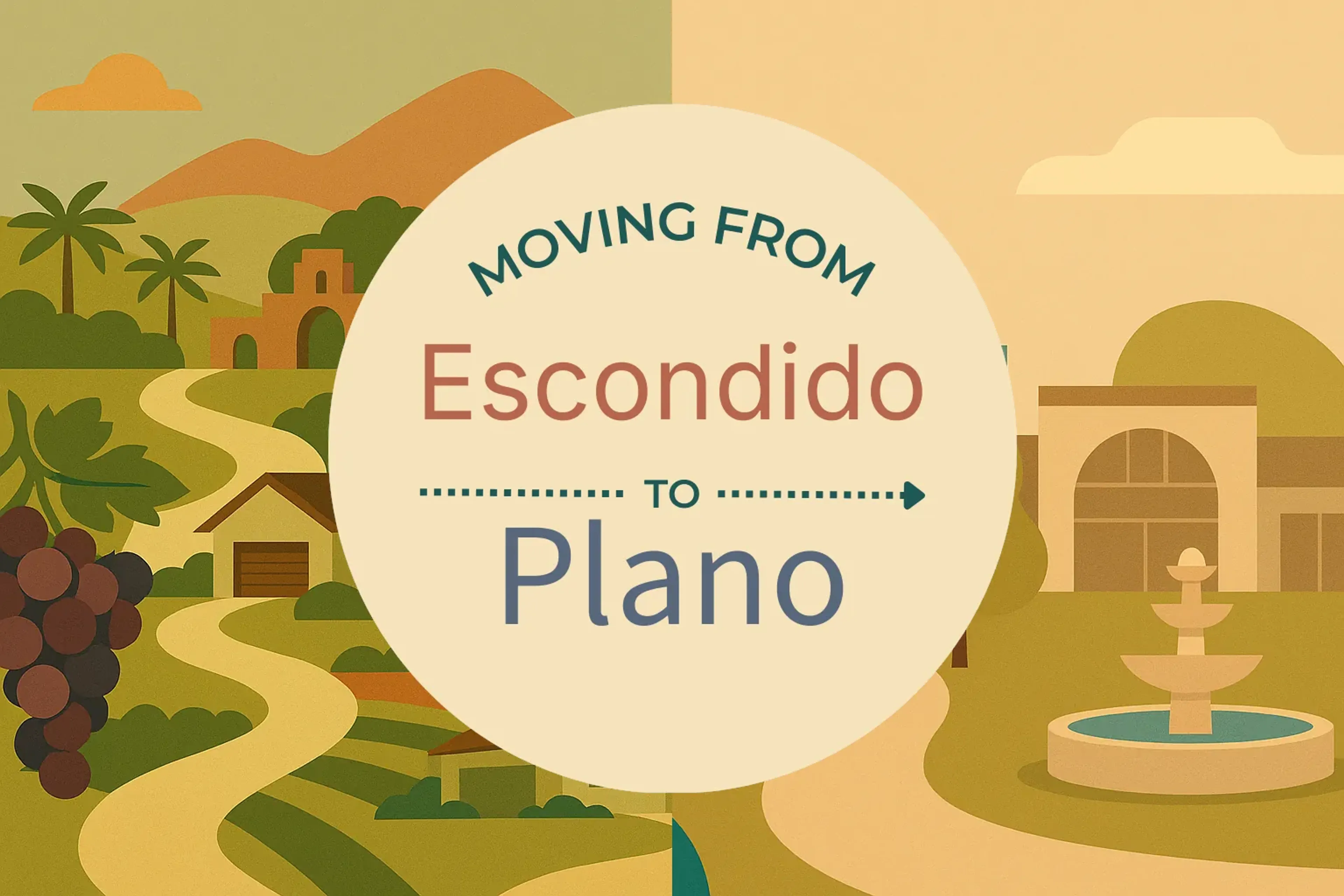 Side-by-side comparison of Escondido to Plano moving companies
