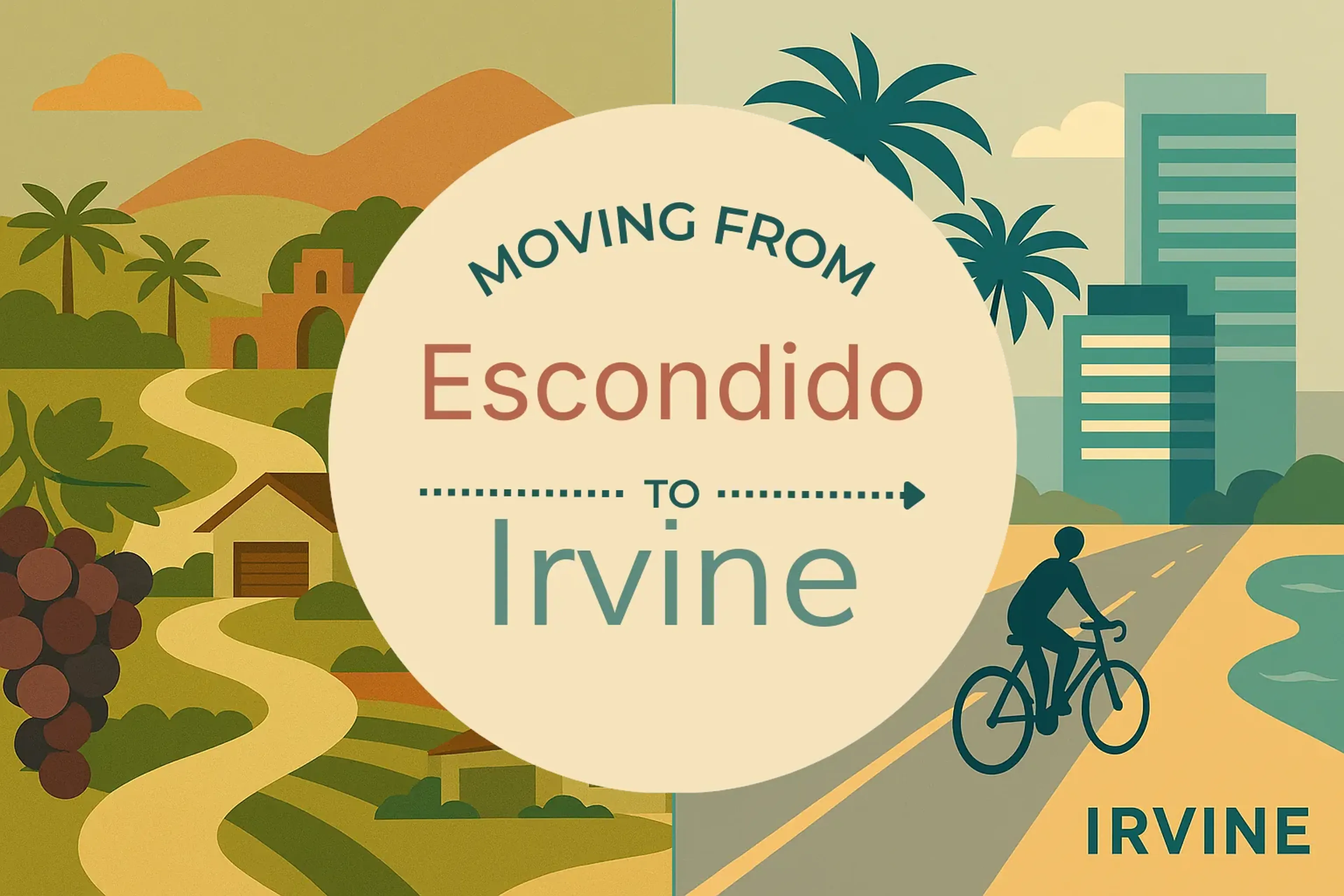 Side-by-side comparison of Escondido to Irvine moving companies