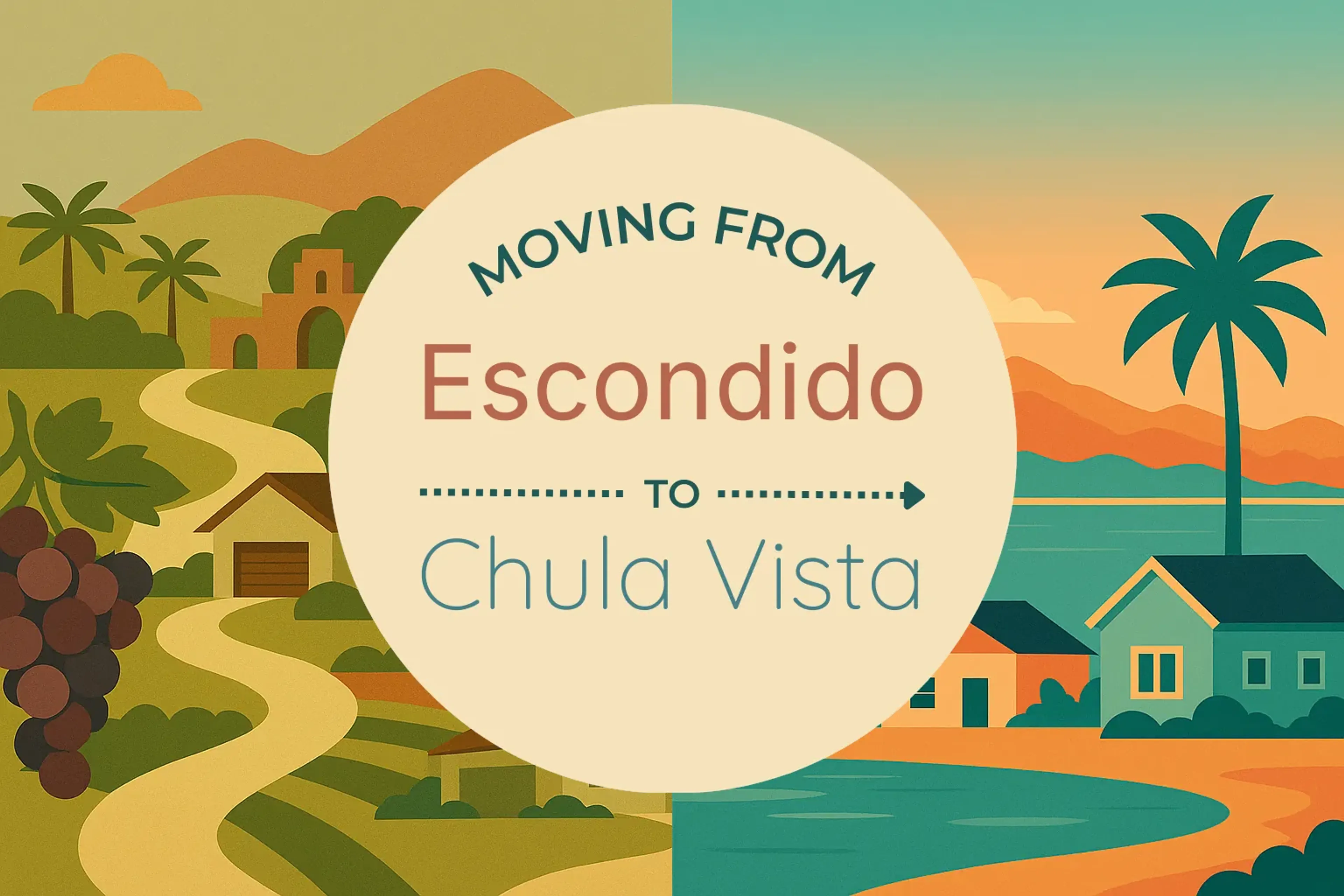 Side-by-side comparison of Escondido to Chula Vista moving companies