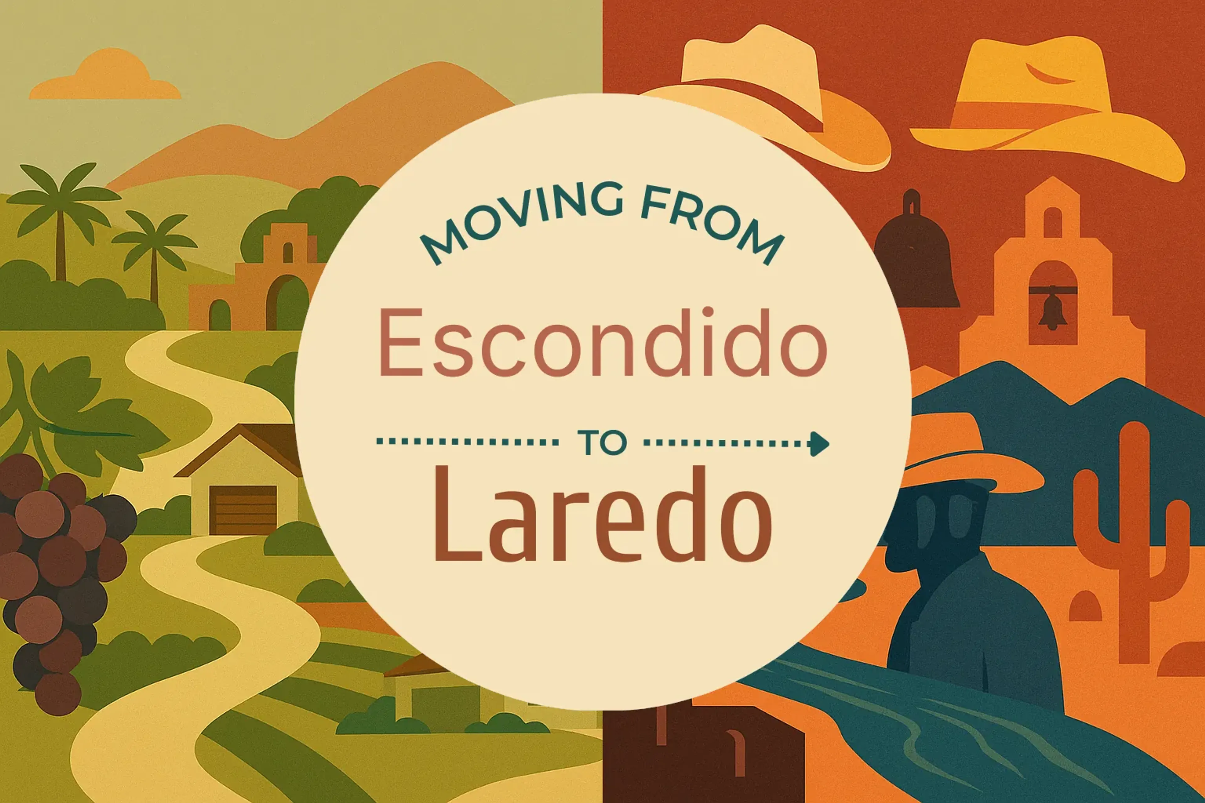 Side-by-side comparison of Escondido to Laredo moving companies
