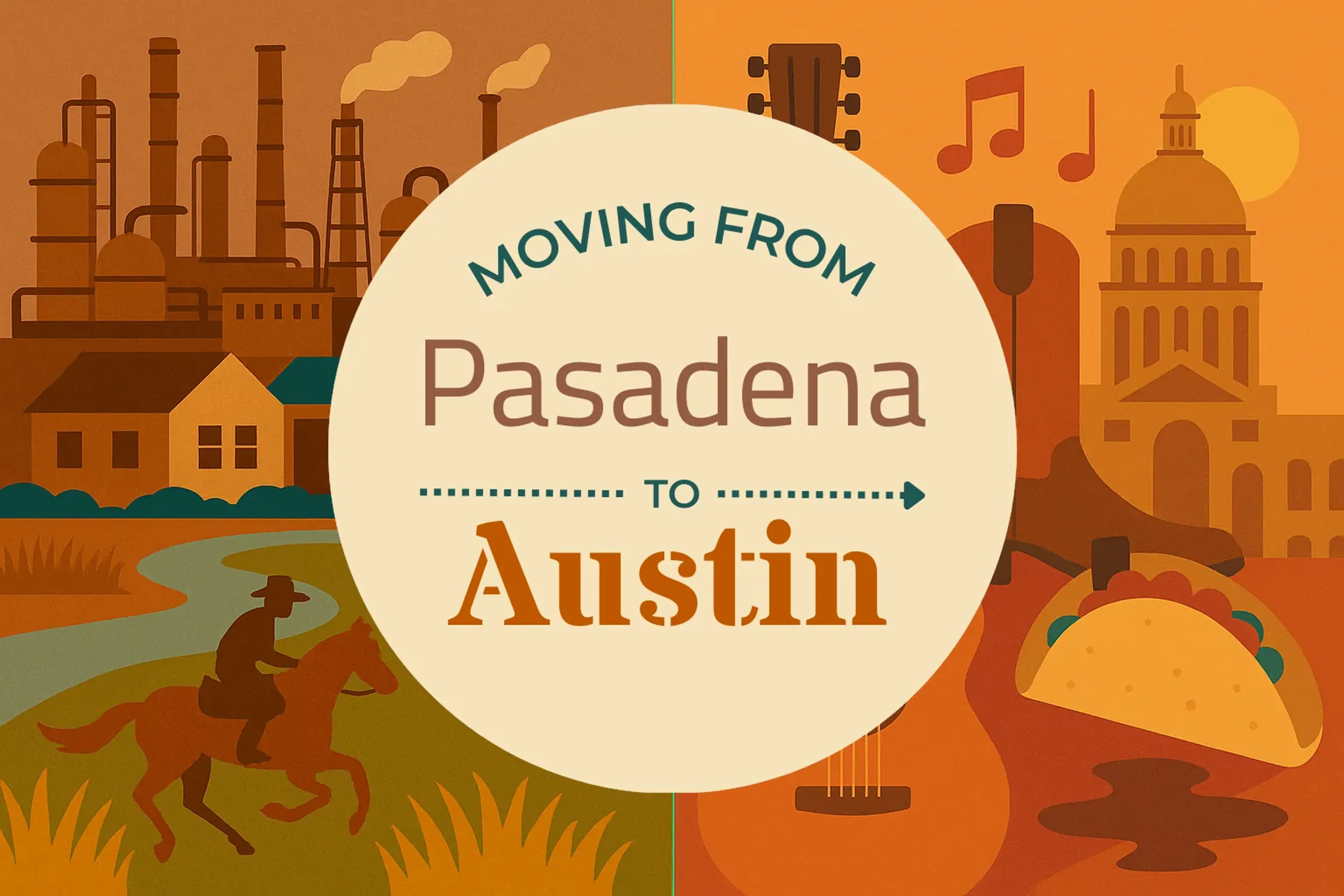 Side-by-side comparison of Pasadena to Austin moving companies