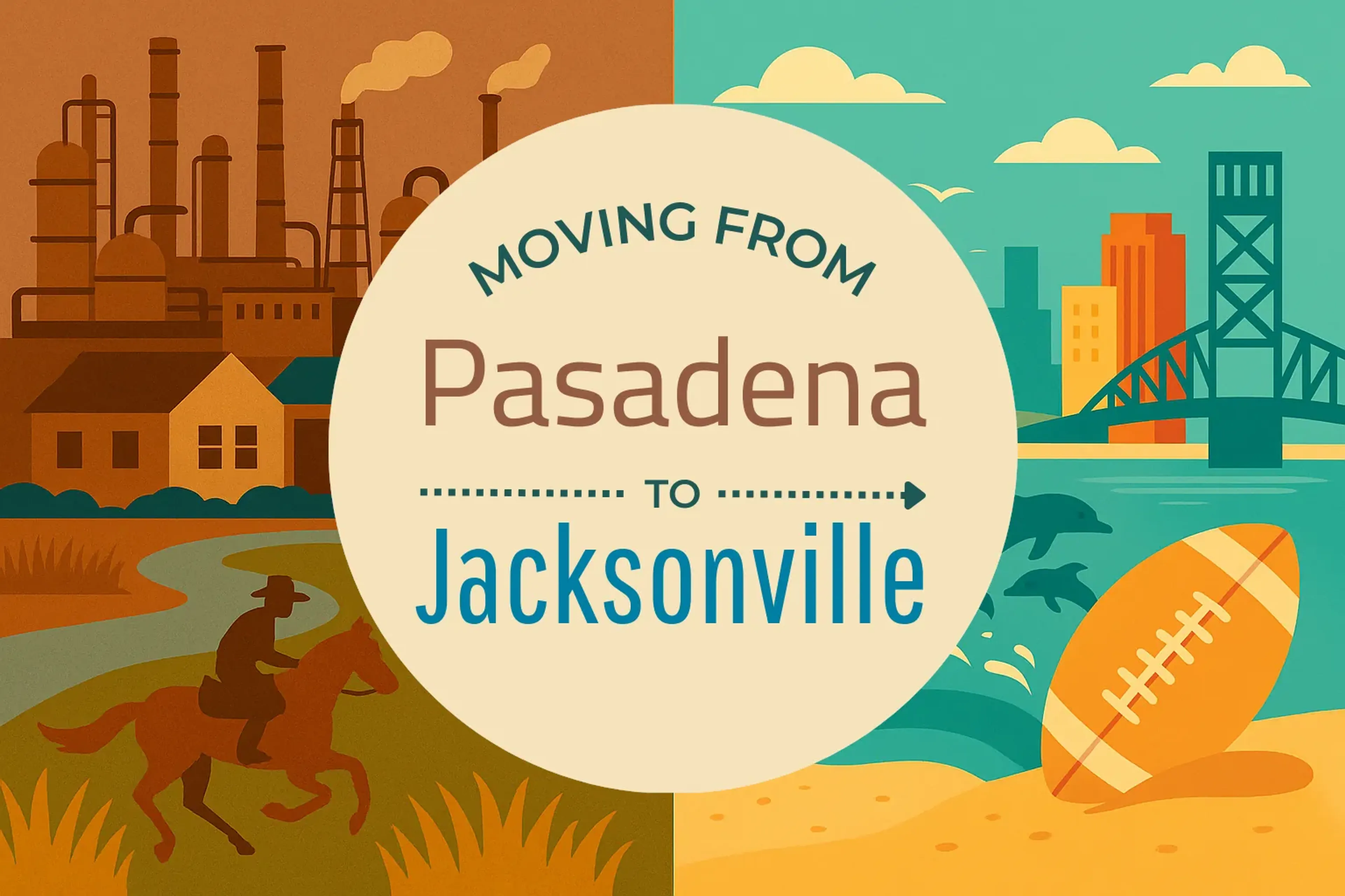 Side-by-side comparison of Pasadena to Jacksonville moving companies