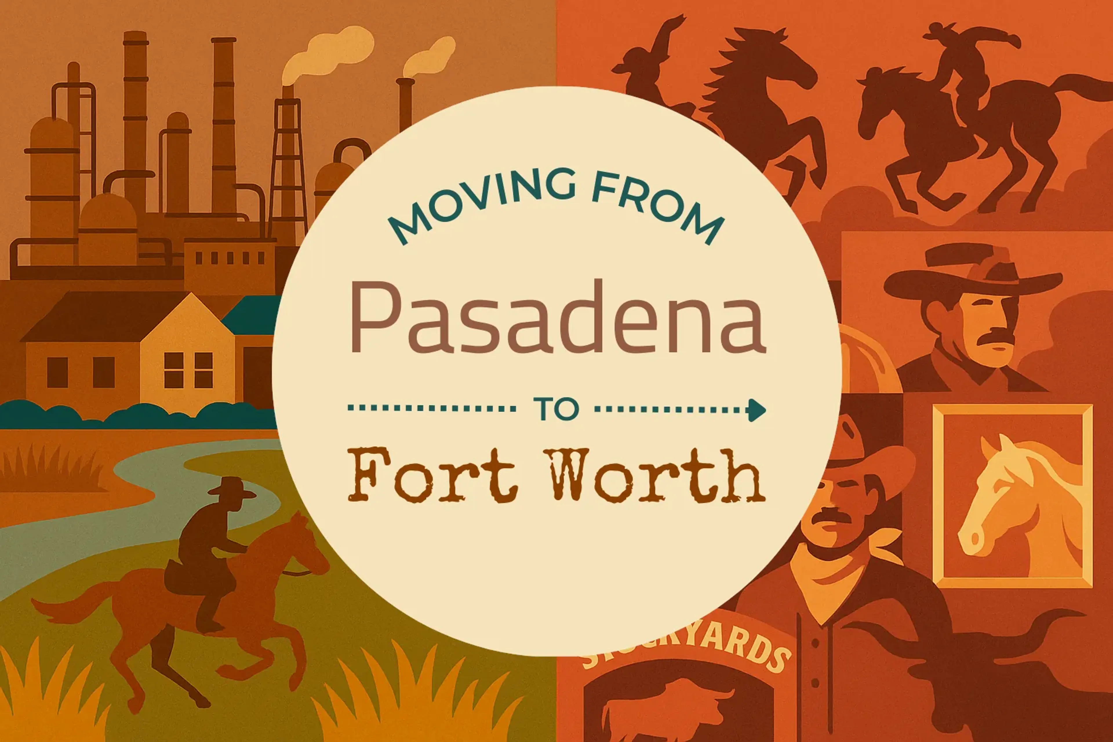 Side-by-side comparison of Pasadena to Fort Worth moving companies