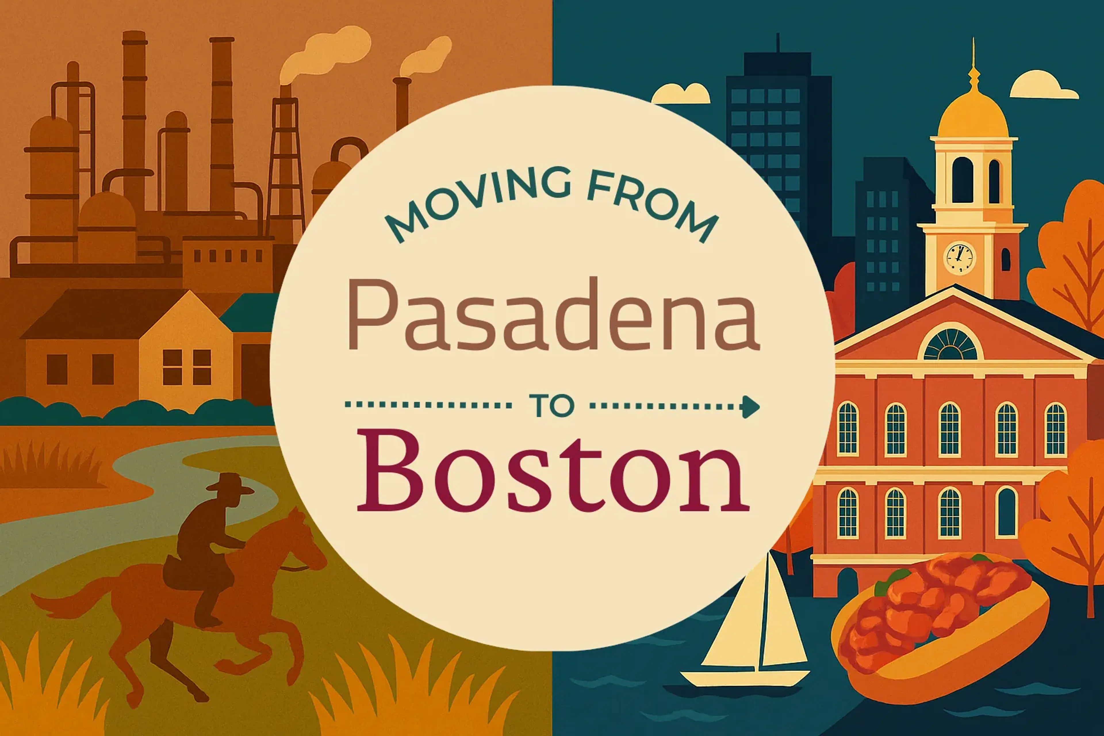 Side-by-side comparison of Pasadena to Boston moving companies