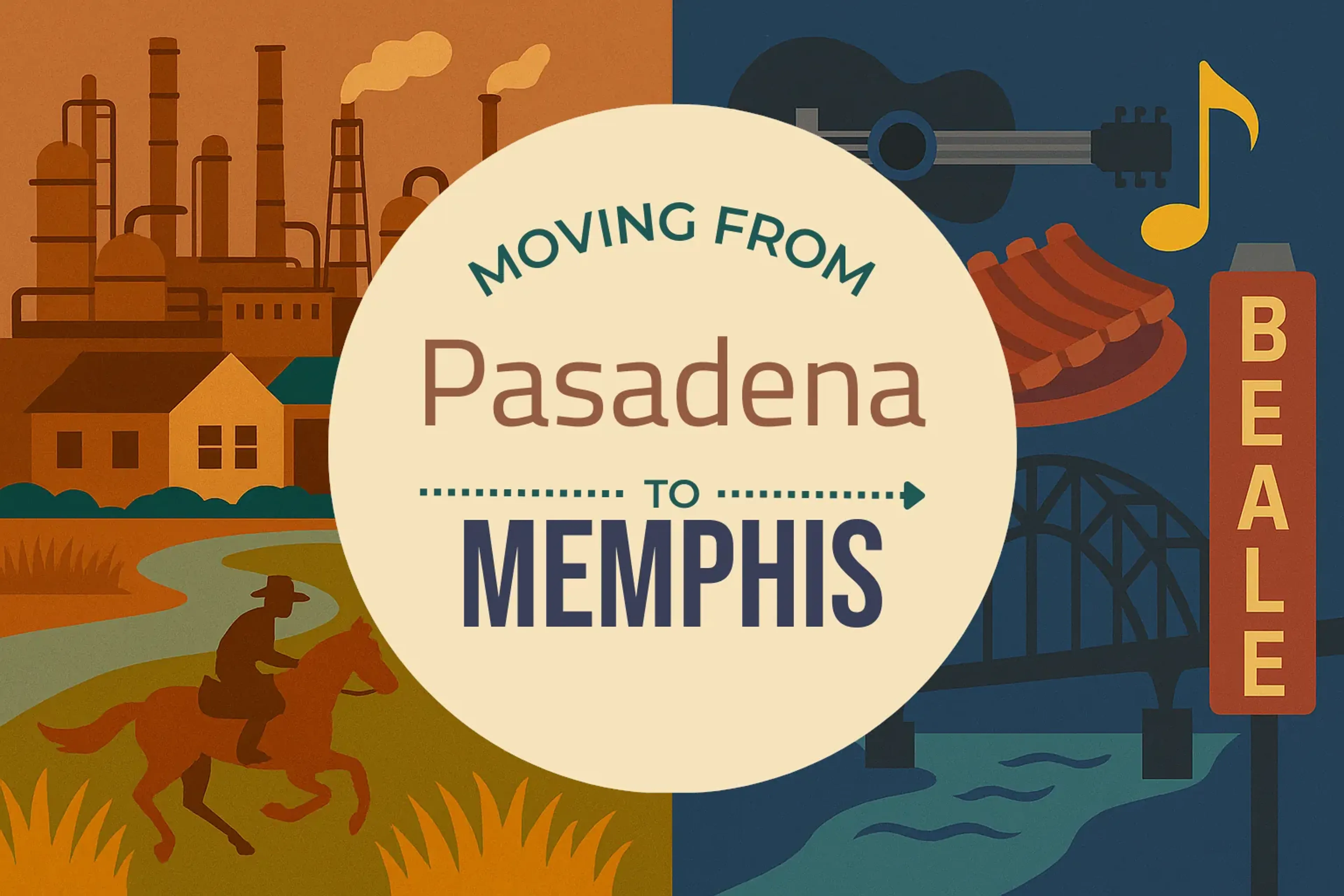Side-by-side comparison of Pasadena to Memphis moving companies