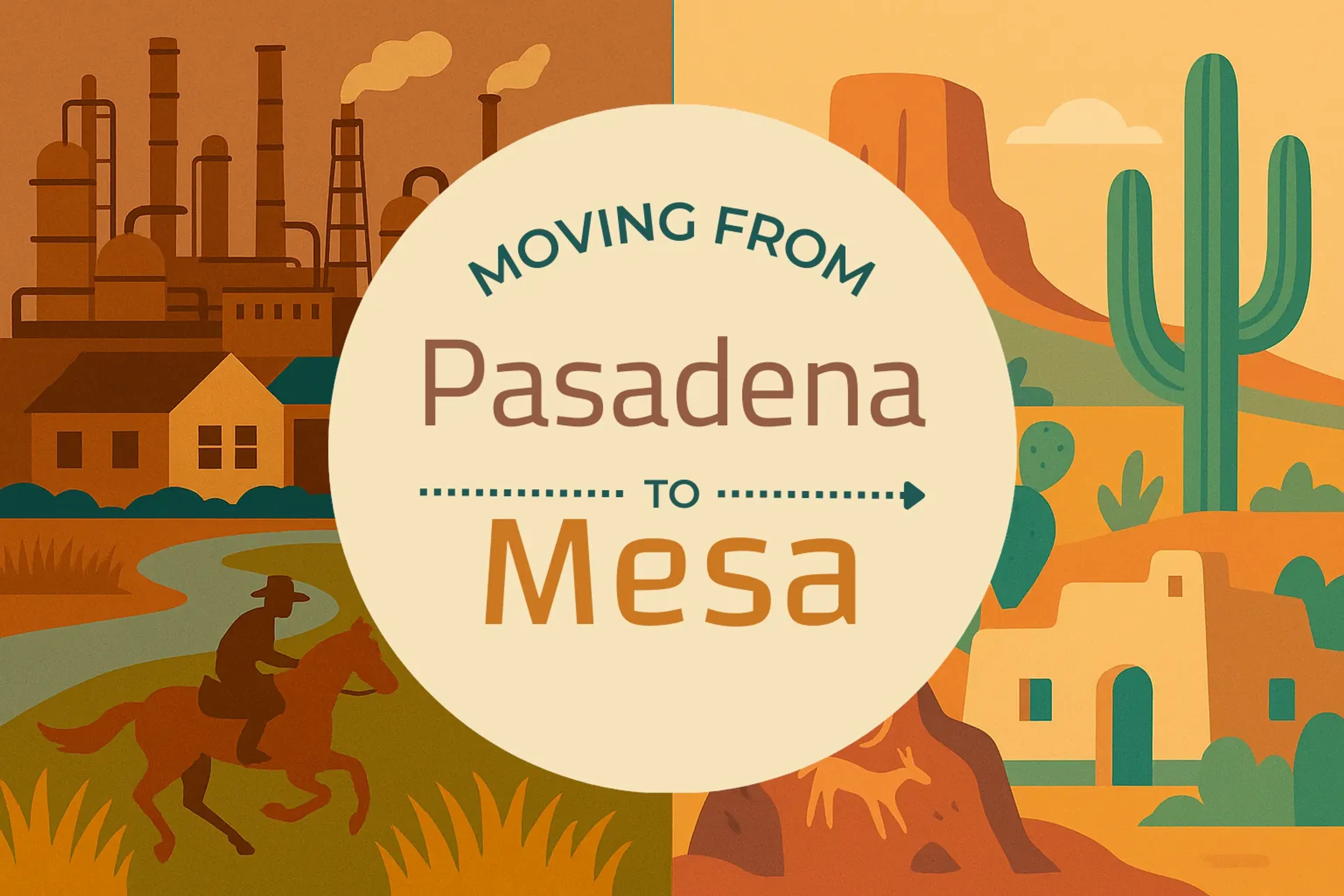 Side-by-side comparison of Pasadena to Mesa moving companies