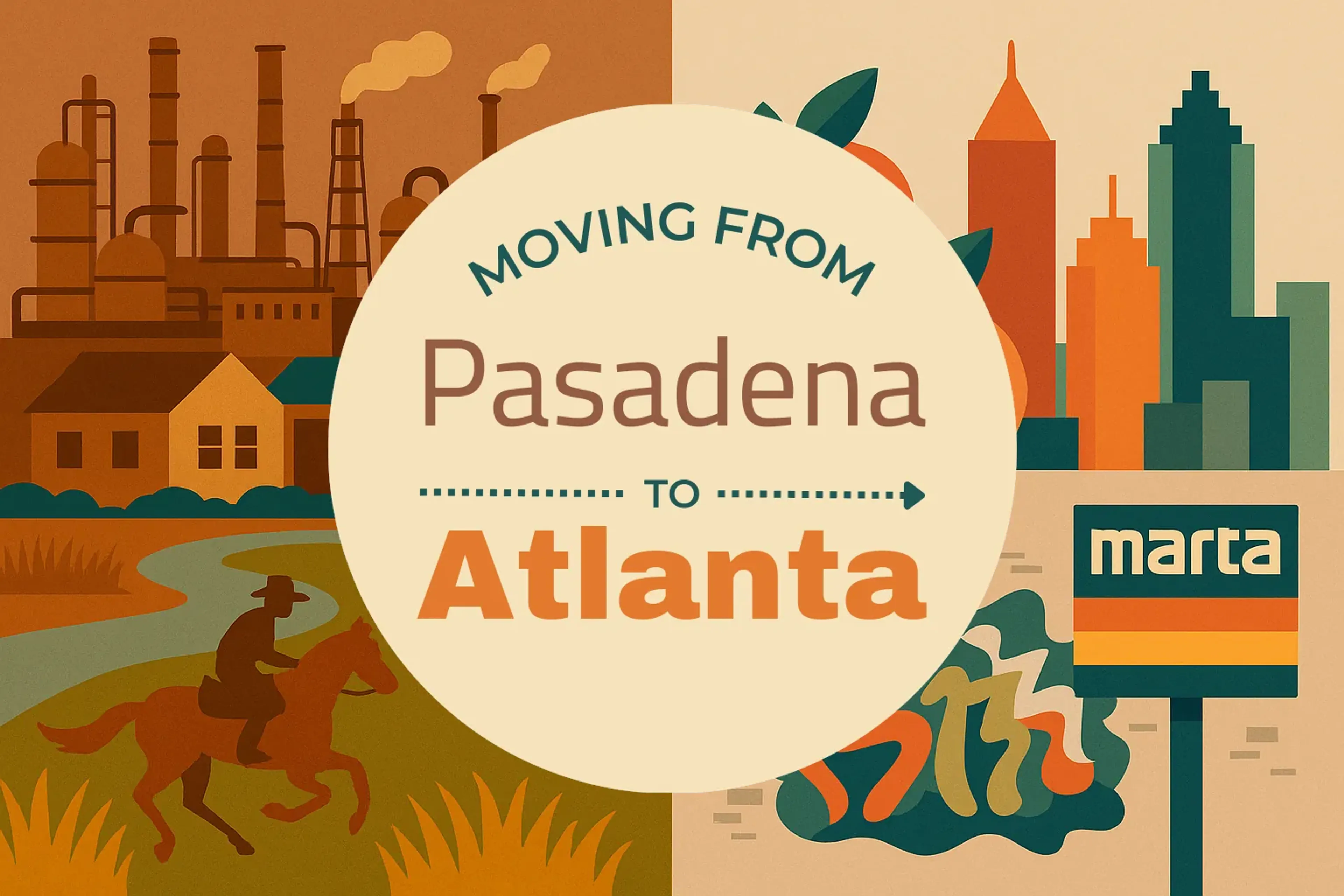 Side-by-side comparison of Pasadena to Atlanta moving companies