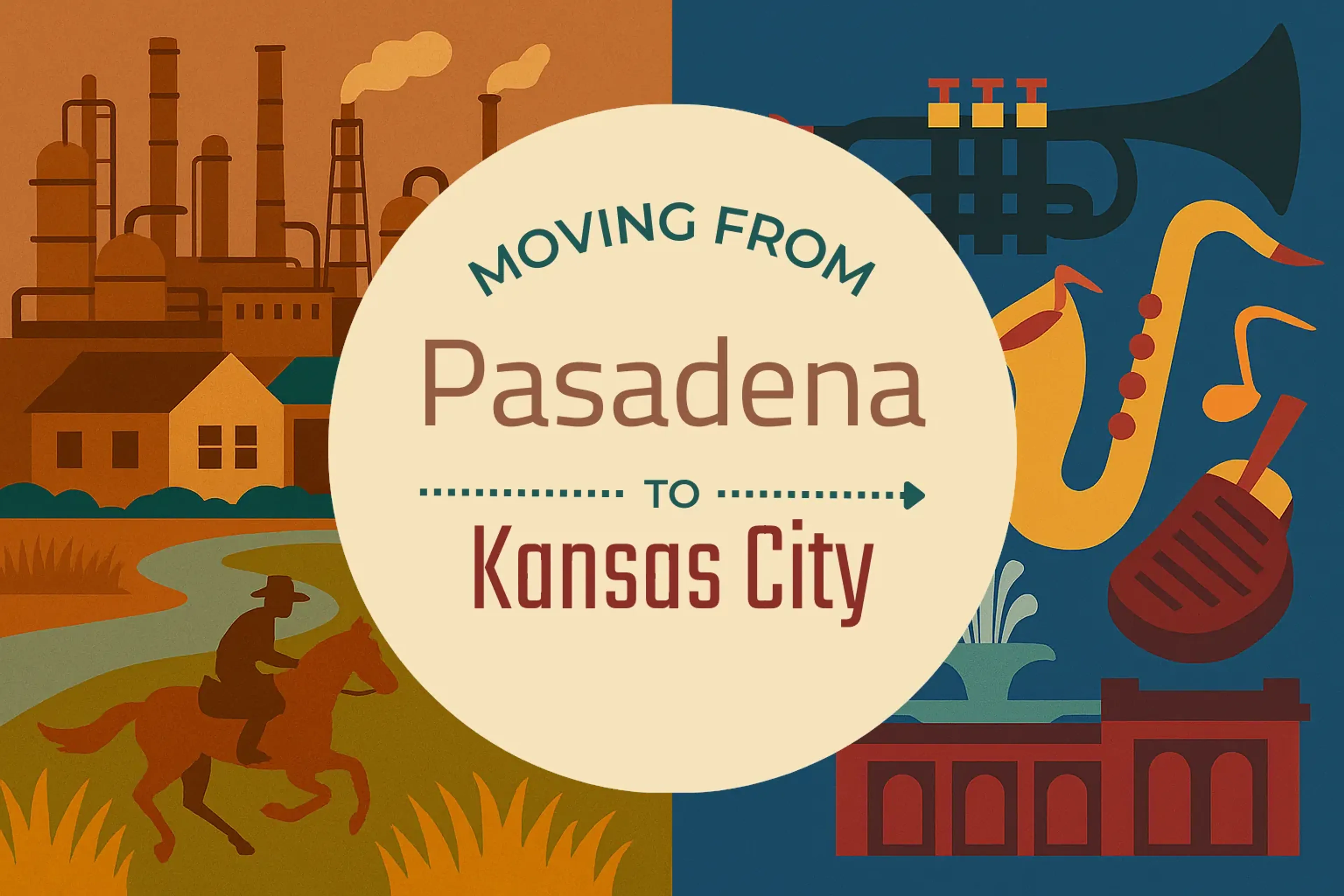 Side-by-side comparison of Pasadena to Kansas City moving companies
