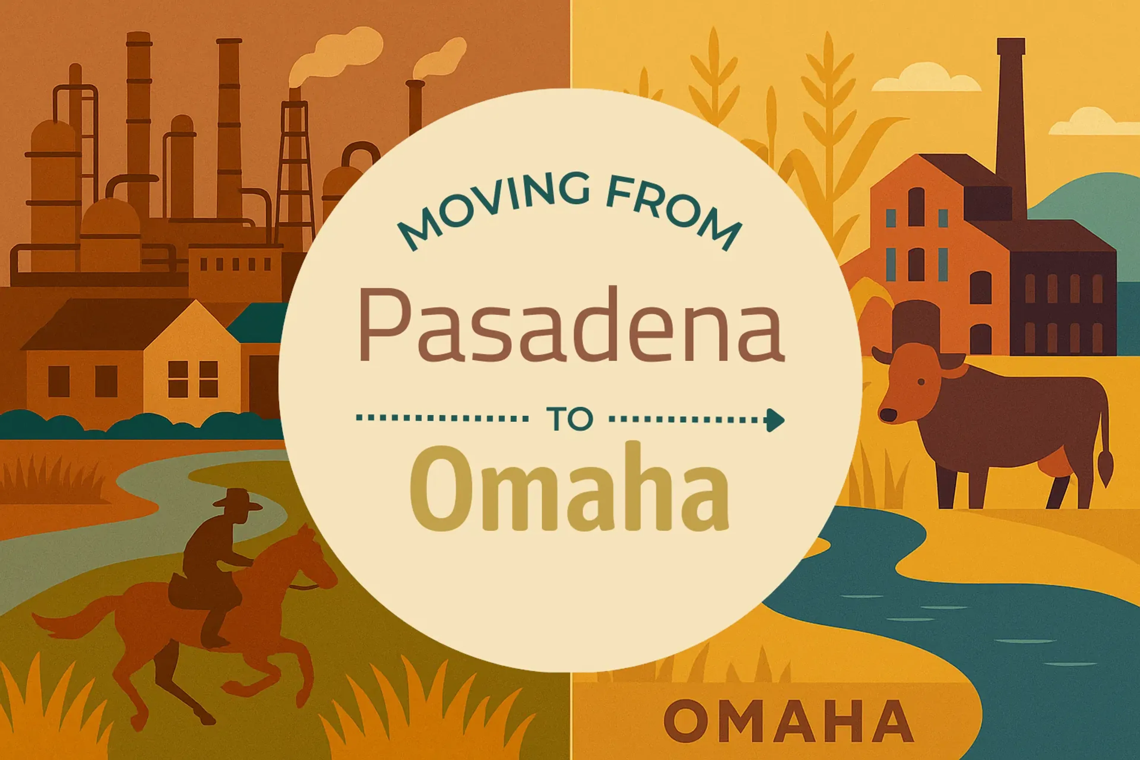 Side-by-side comparison of Pasadena to Omaha moving companies