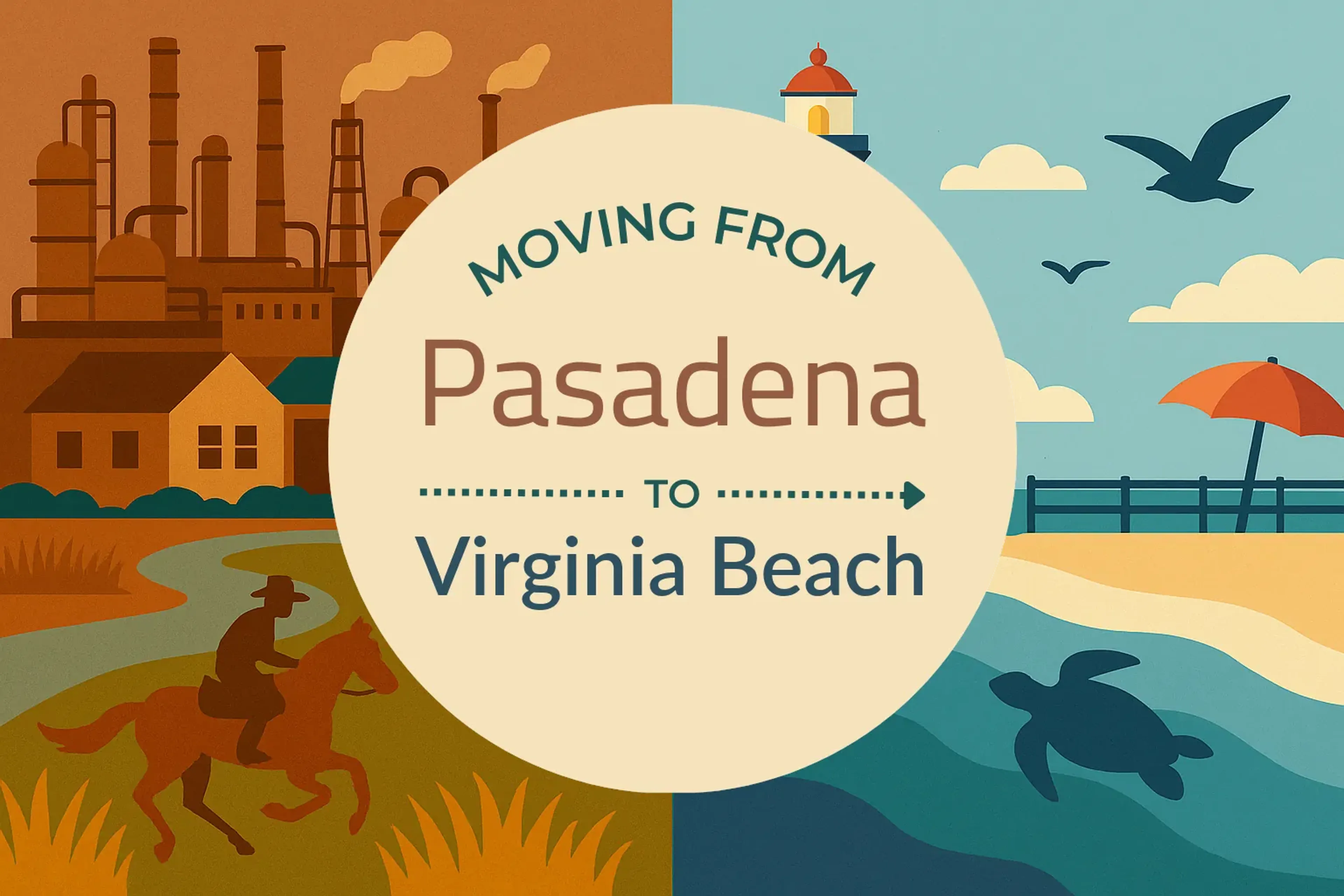 Side-by-side comparison of Pasadena to Virginia Beach moving companies
