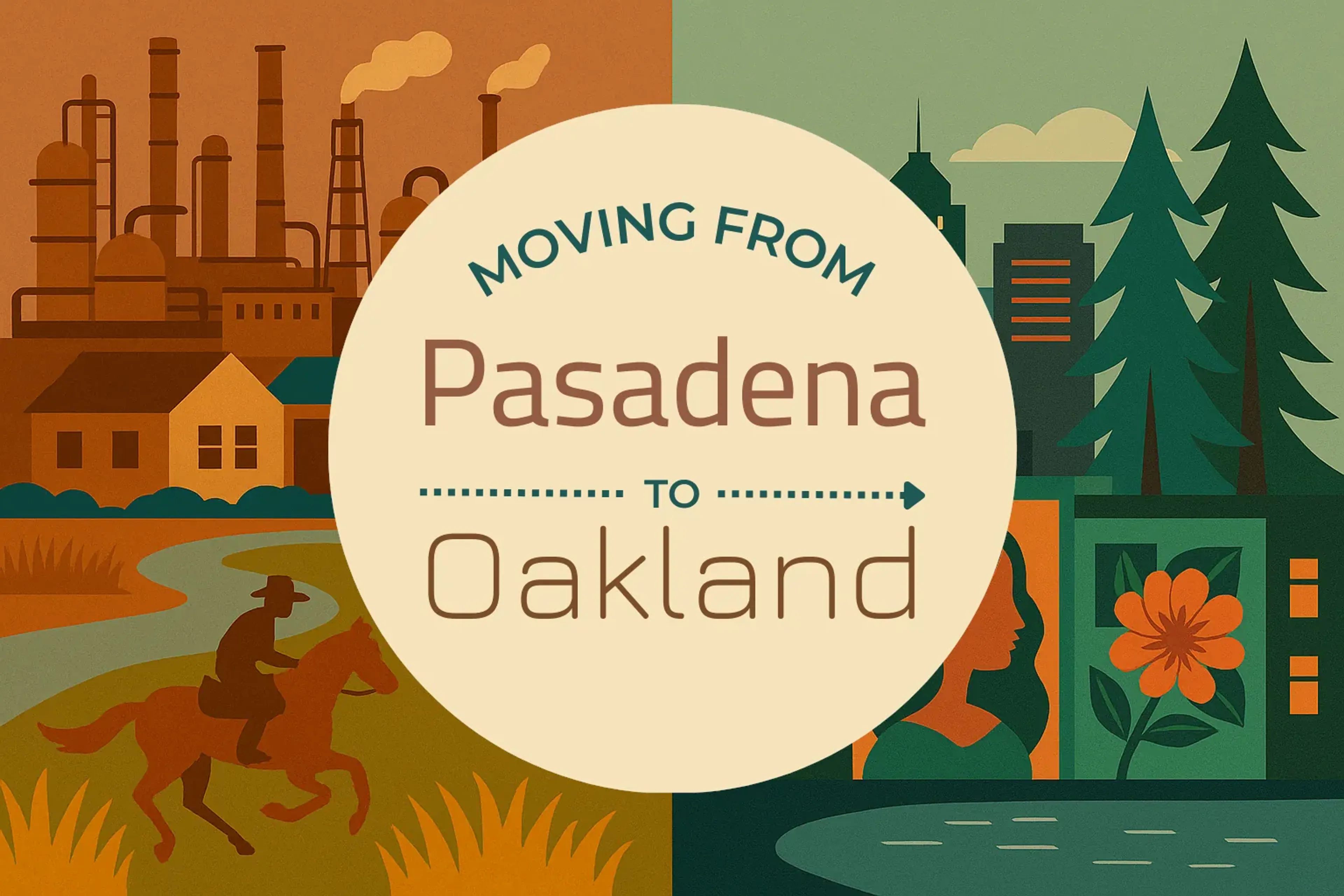 Side-by-side comparison of Pasadena to Oakland moving companies