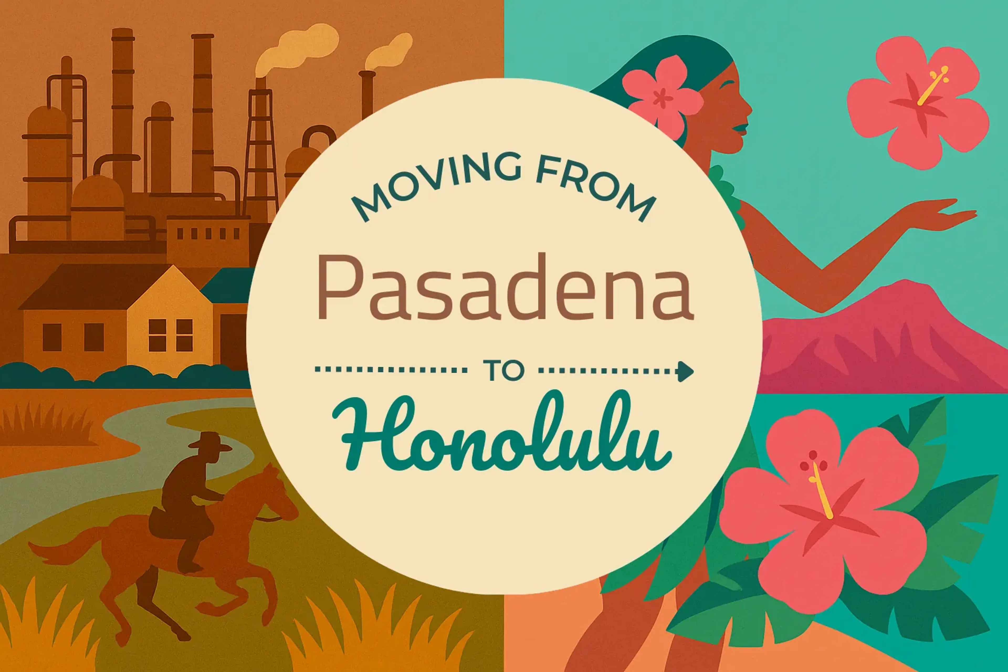 Side-by-side comparison of Pasadena to Honolulu moving companies