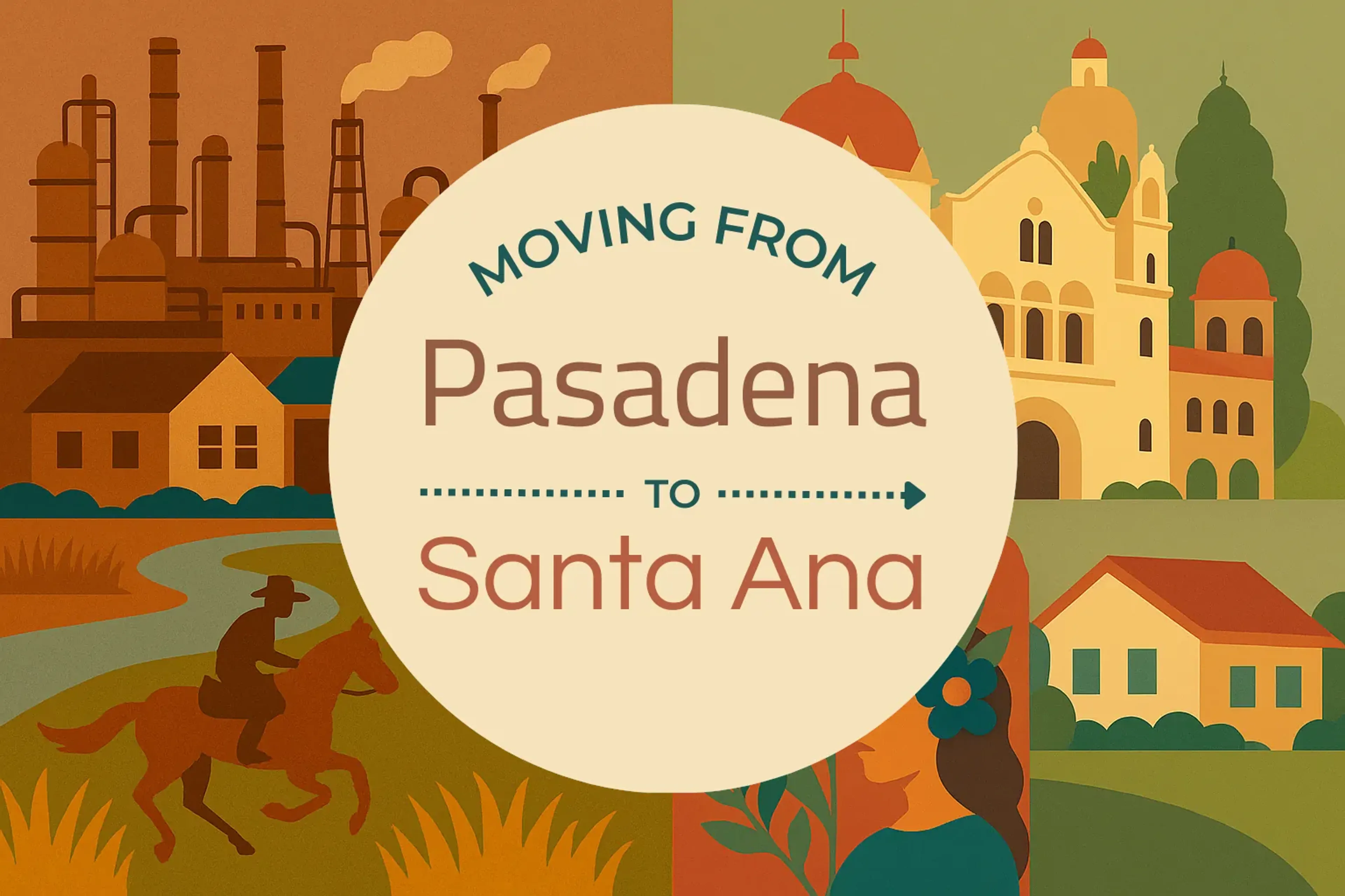 Side-by-side comparison of Pasadena to Santa Ana moving companies
