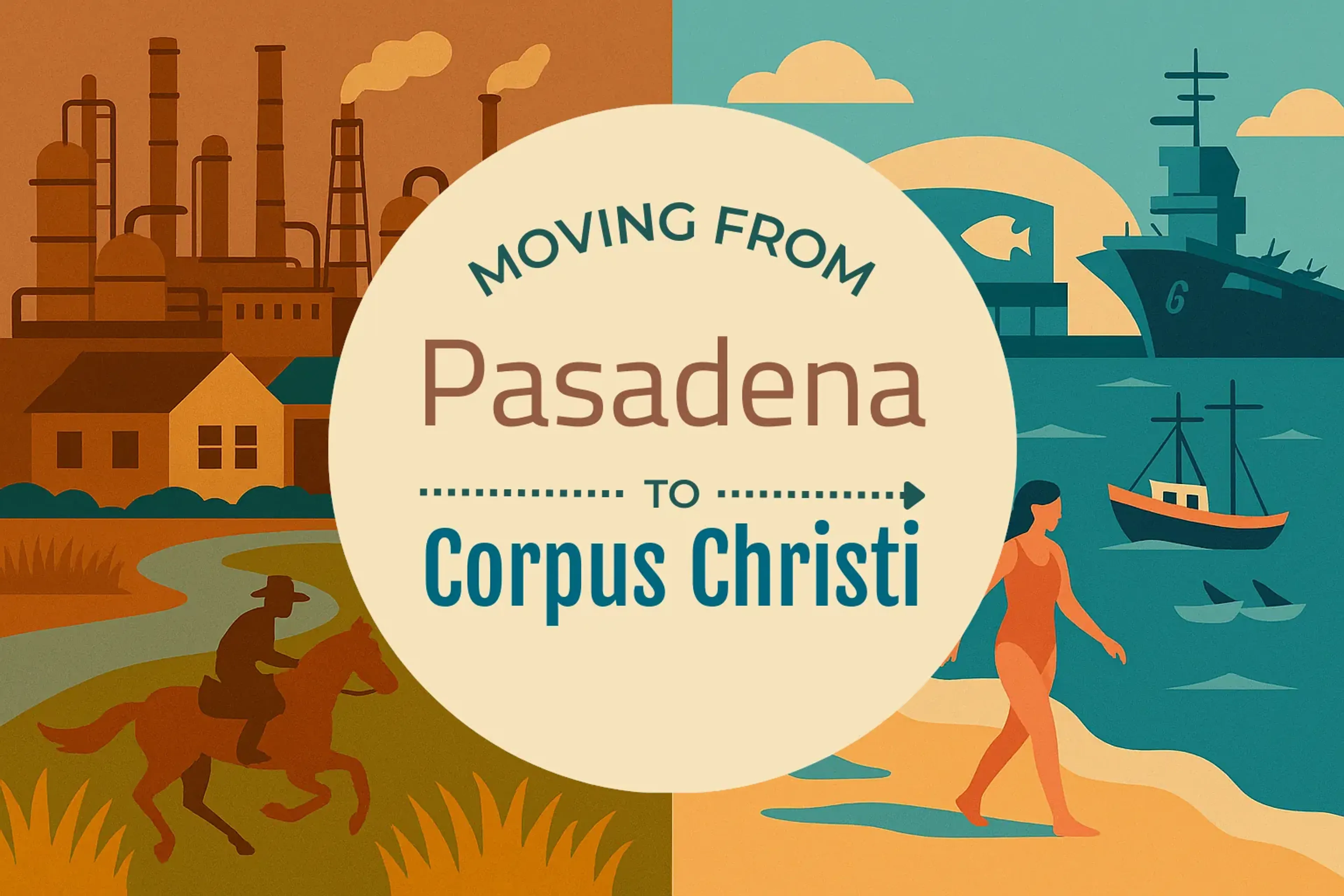 Side-by-side comparison of Pasadena to Corpus Christi moving companies