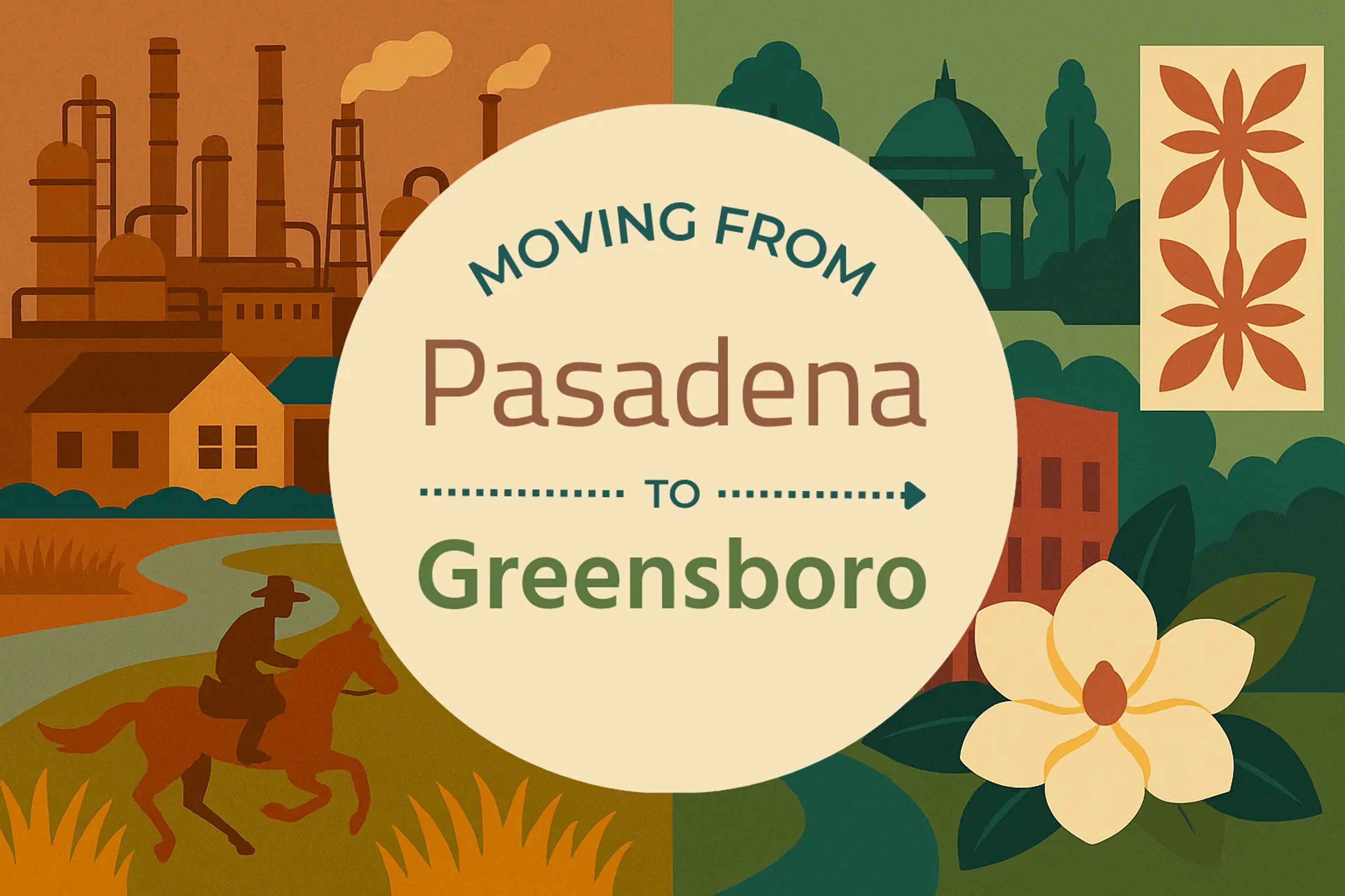 Side-by-side comparison of Pasadena to Greensboro moving companies