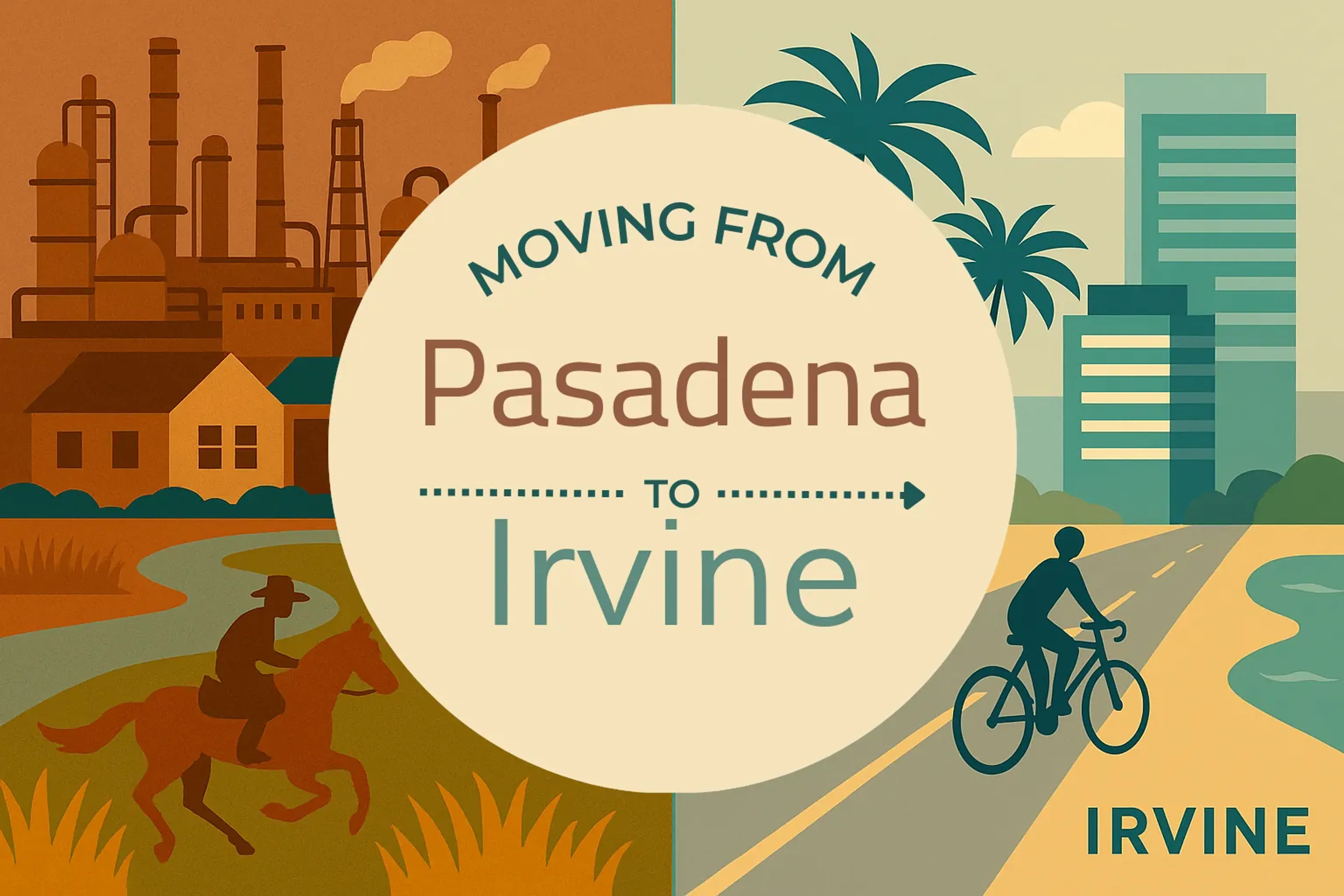 Side-by-side comparison of Pasadena to Irvine moving companies