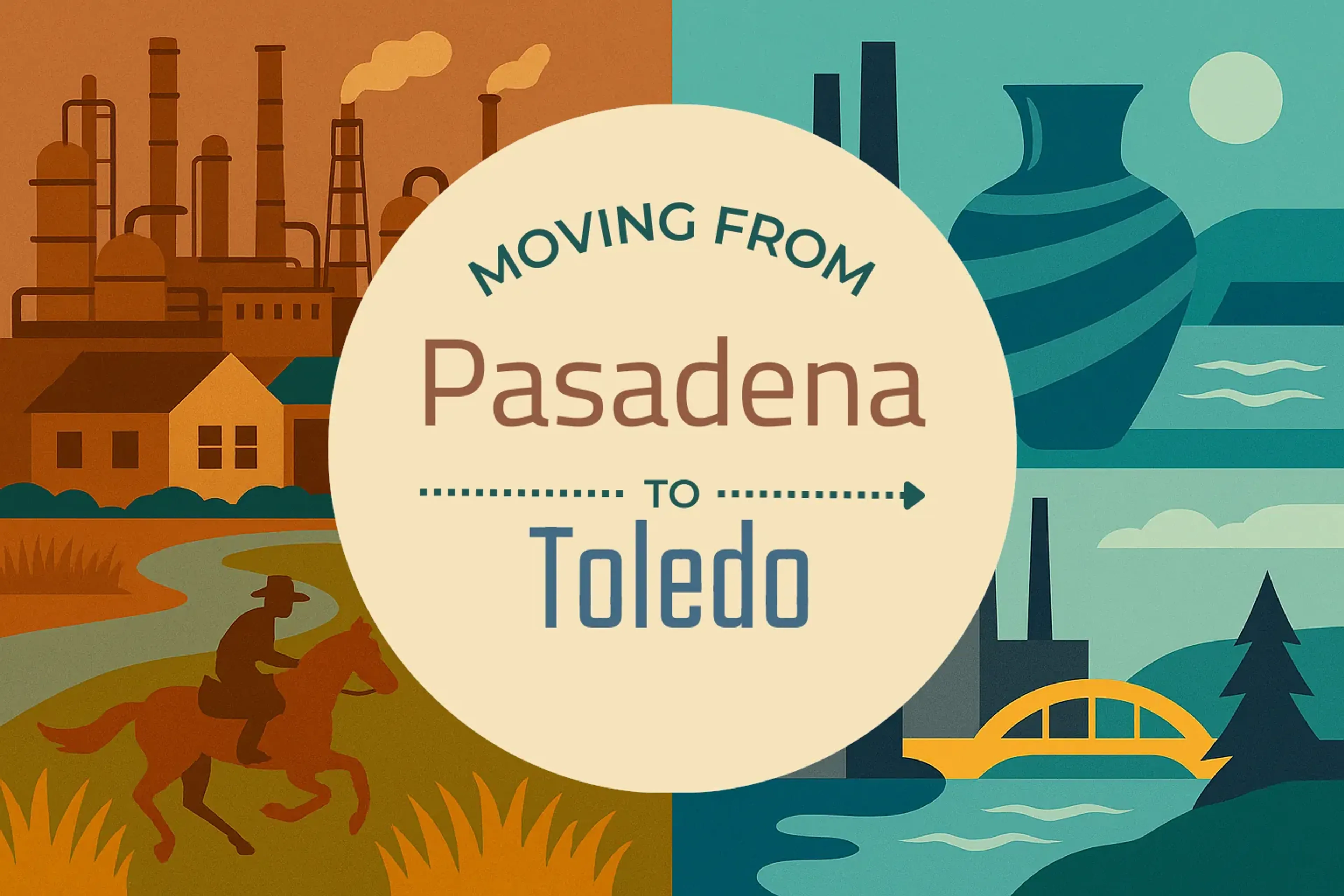 Side-by-side comparison of Pasadena to Toledo moving companies