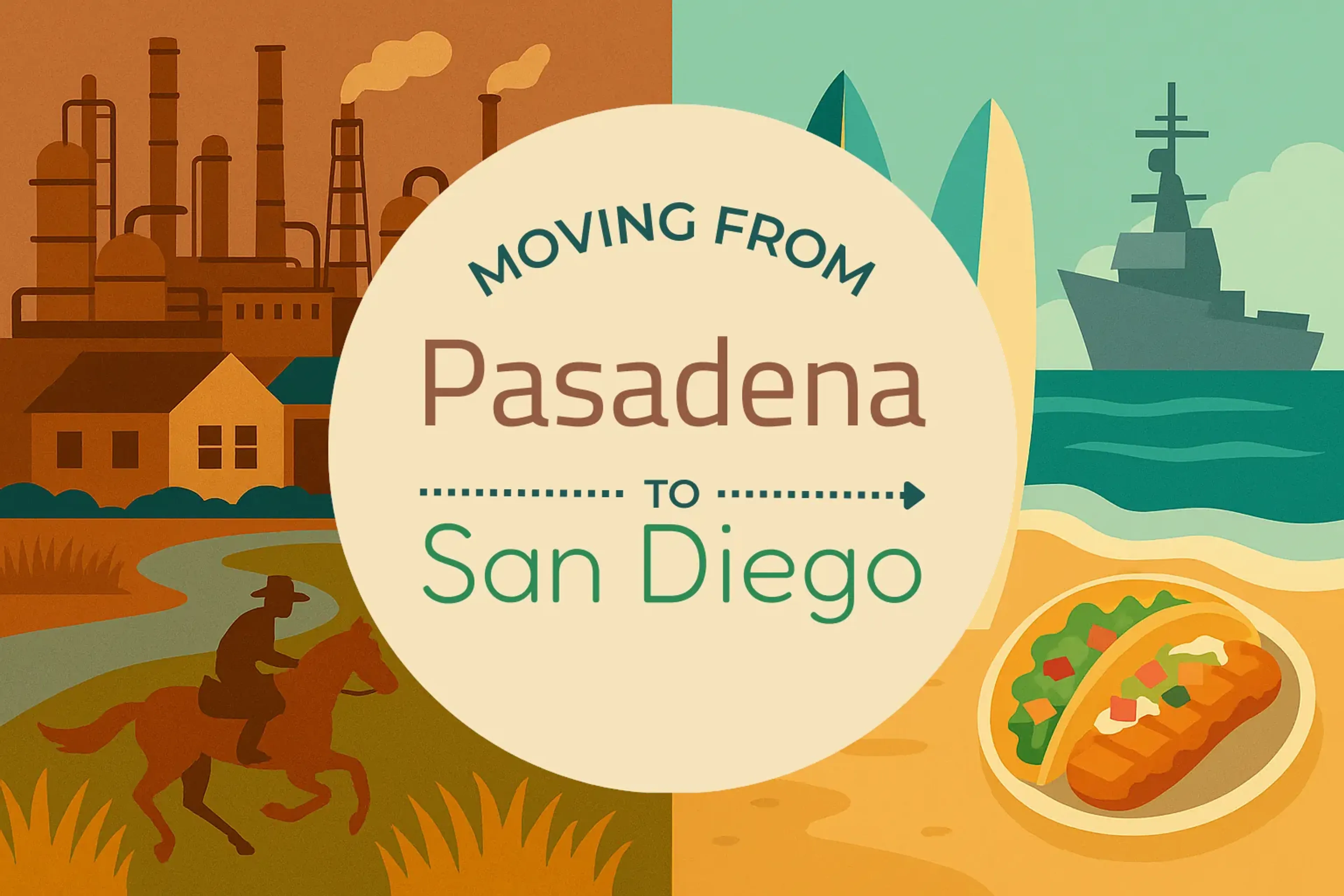 Side-by-side comparison of Pasadena to San Diego moving companies