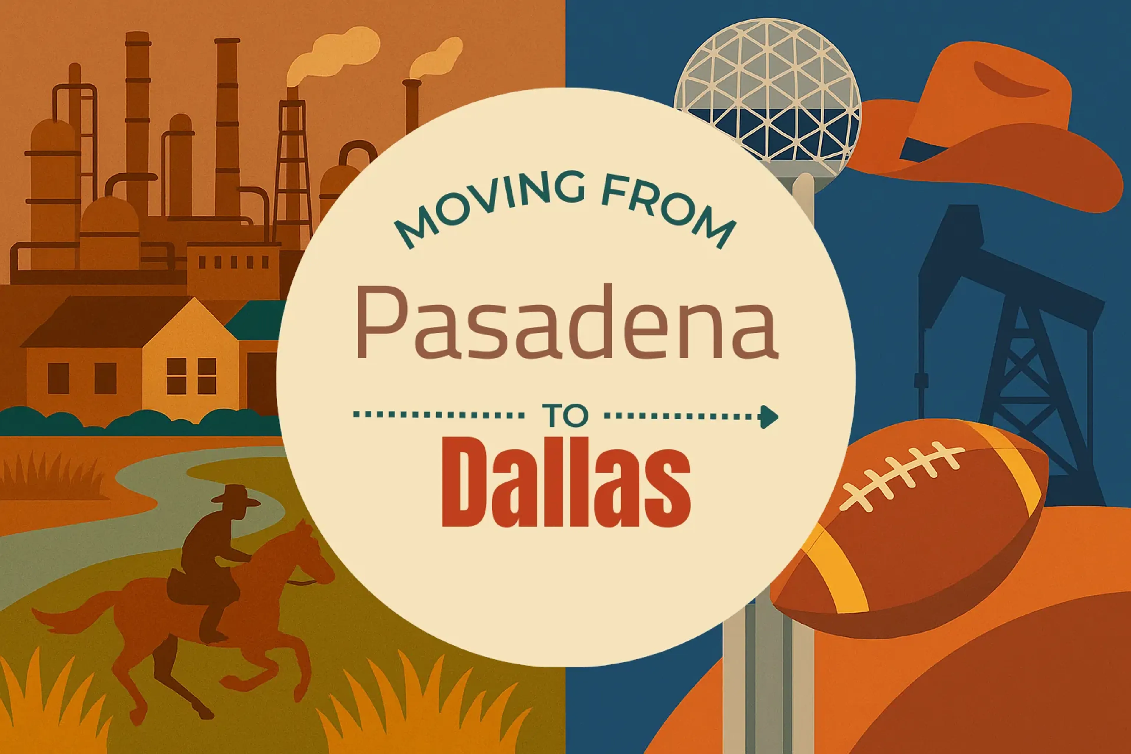 Side-by-side comparison of Pasadena to Dallas moving companies