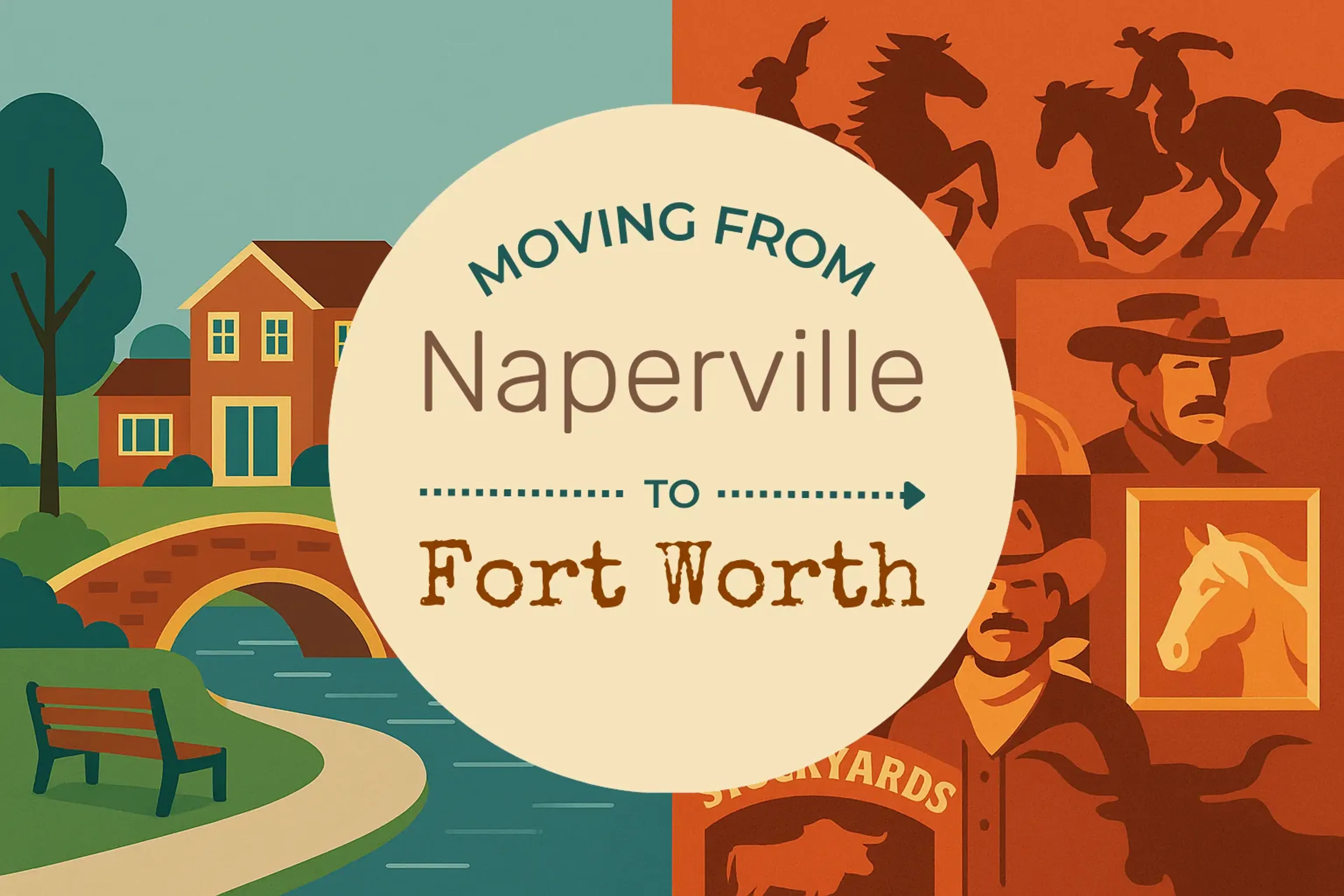 Side-by-side comparison of Naperville to Fort Worth moving companies