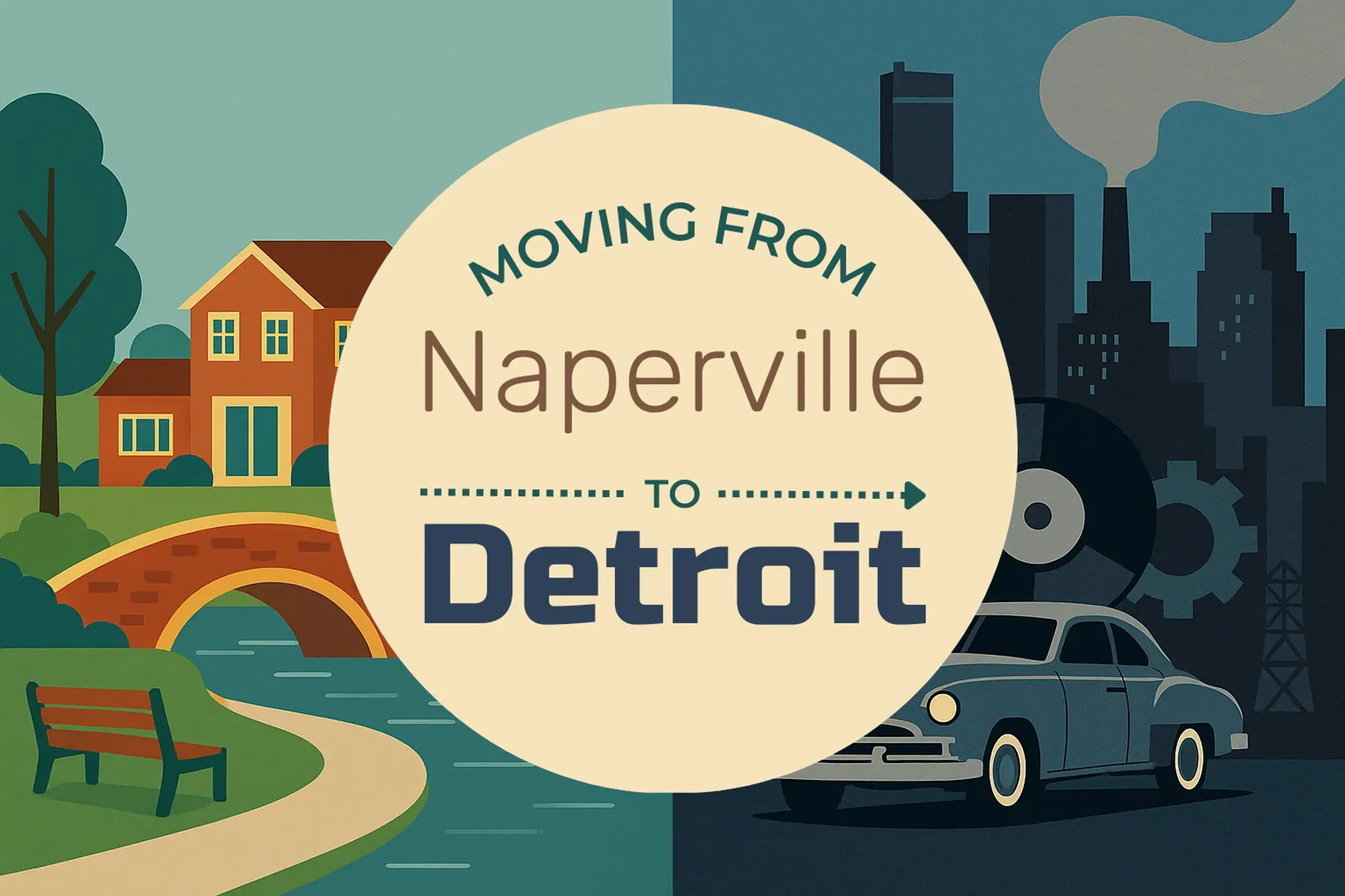 Side-by-side comparison of Naperville to Detroit moving companies
