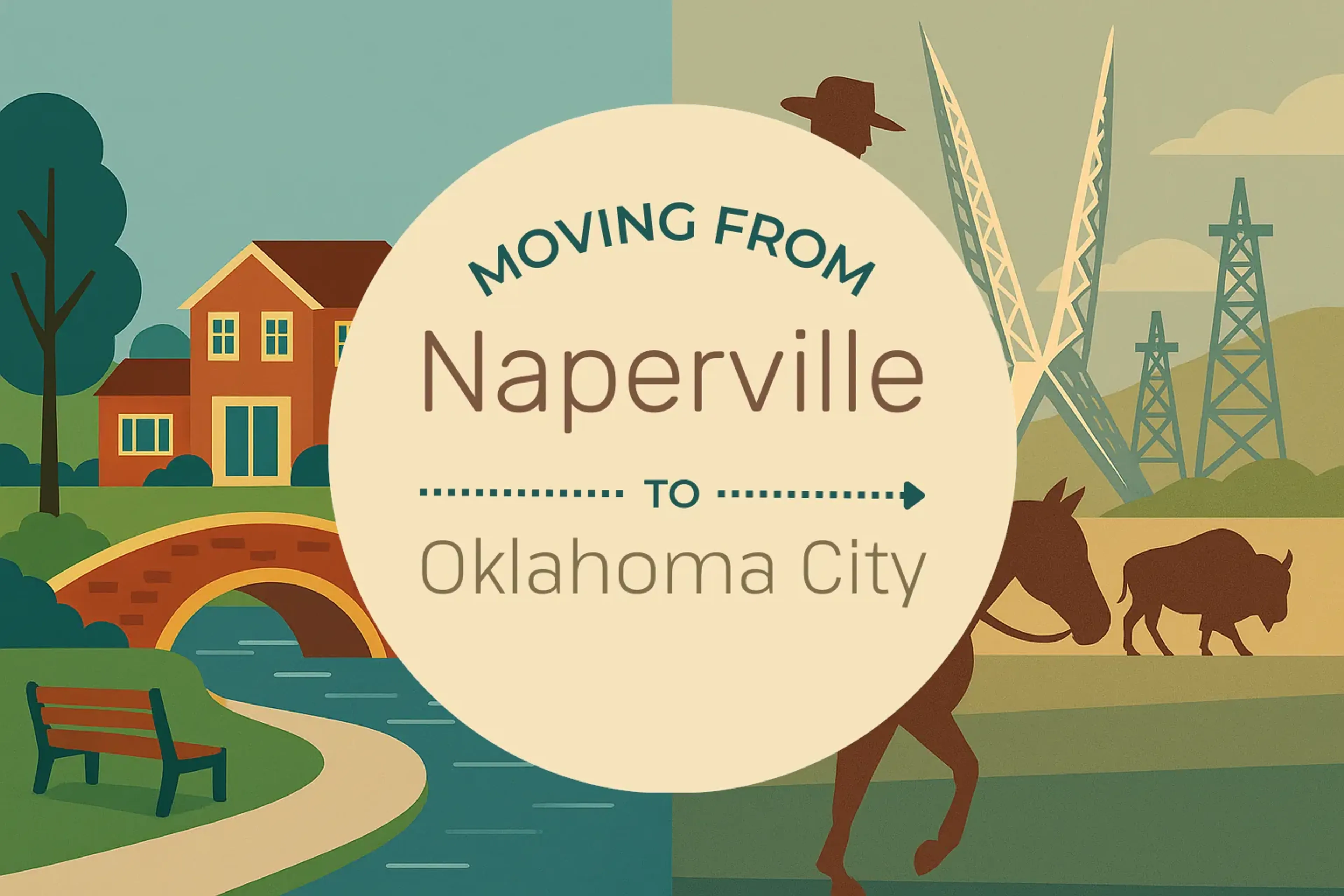 Side-by-side comparison of Naperville to Oklahoma City moving companies