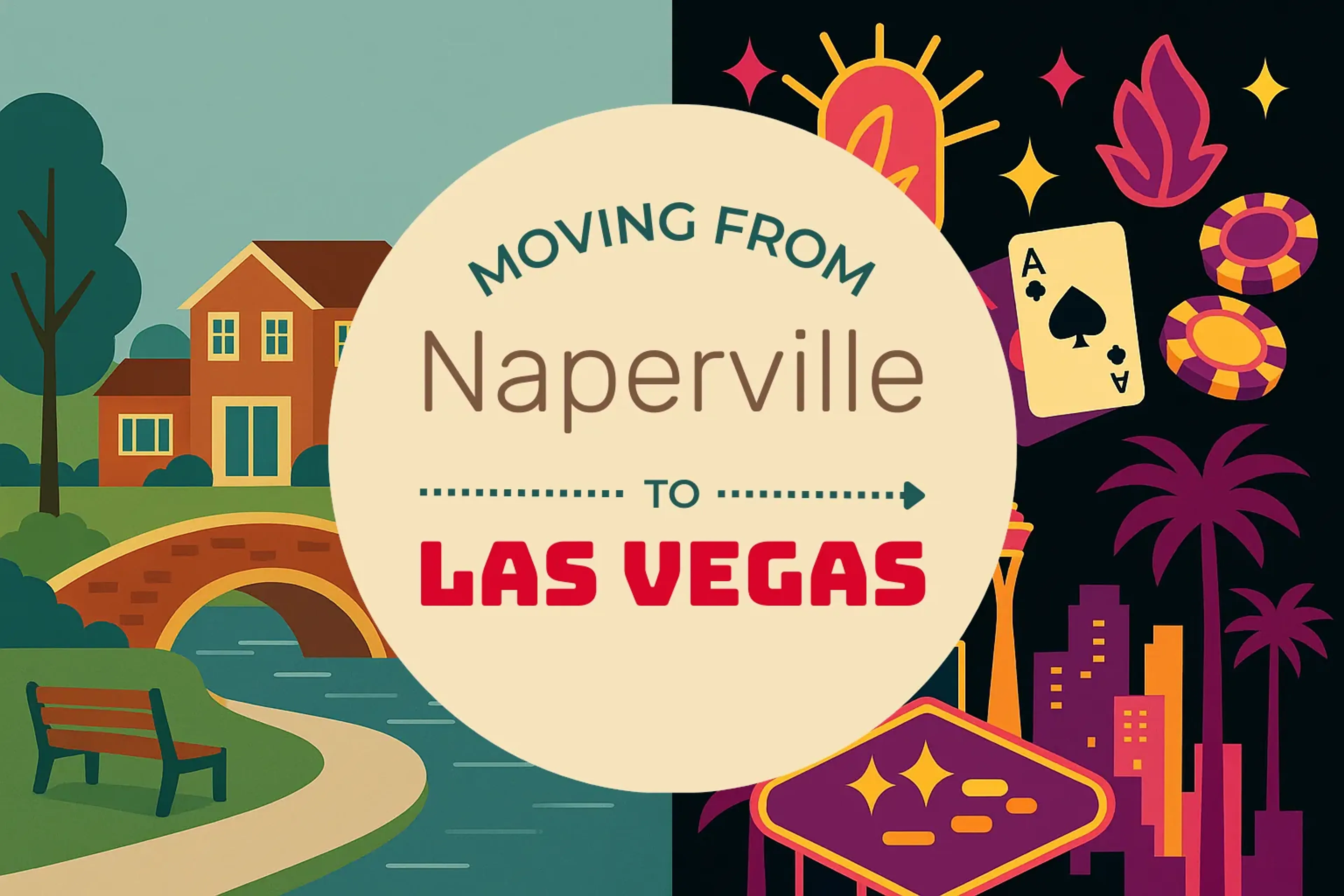 Side-by-side comparison of Naperville to Las Vegas moving companies