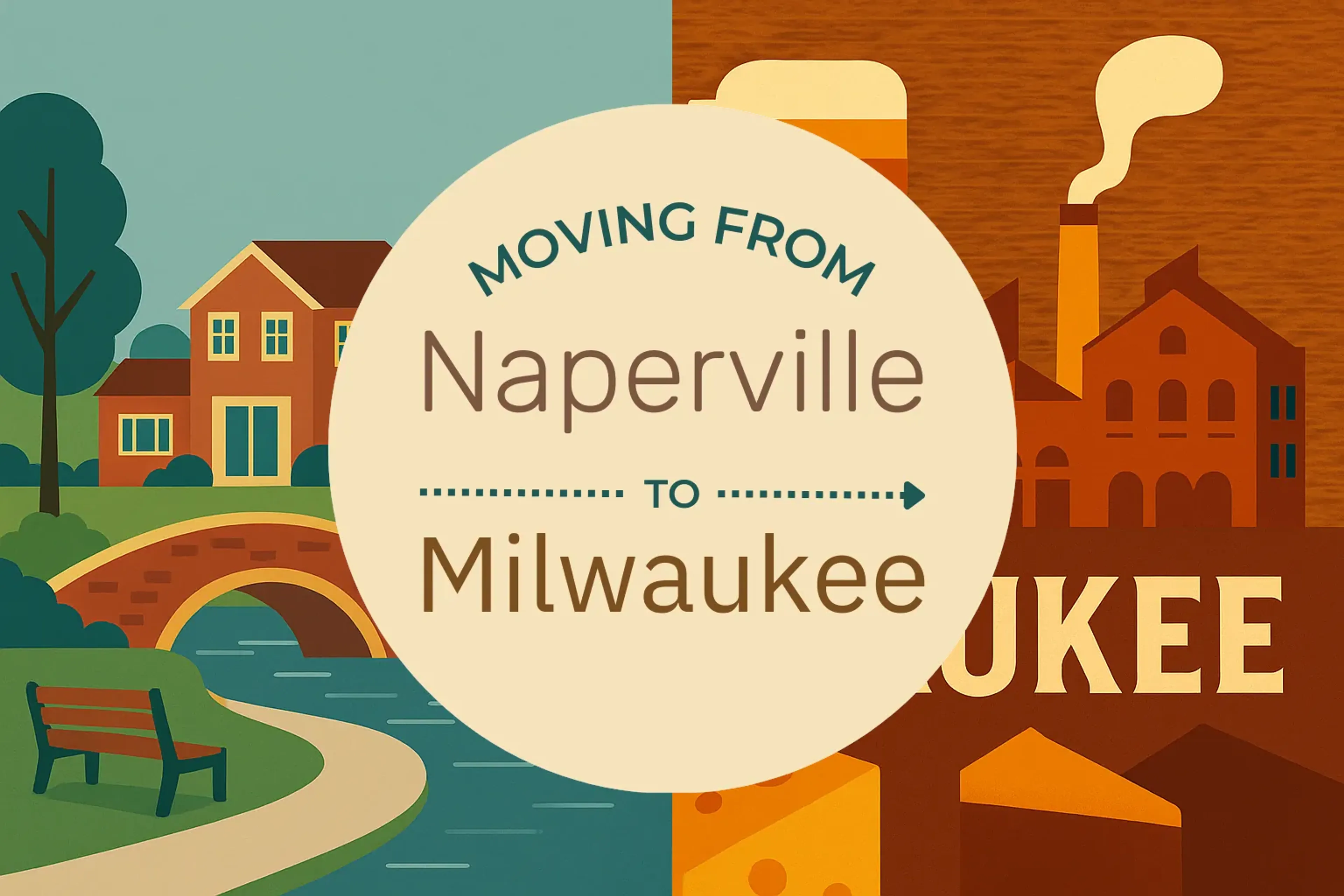 Side-by-side comparison of Naperville to Milwaukee moving companies