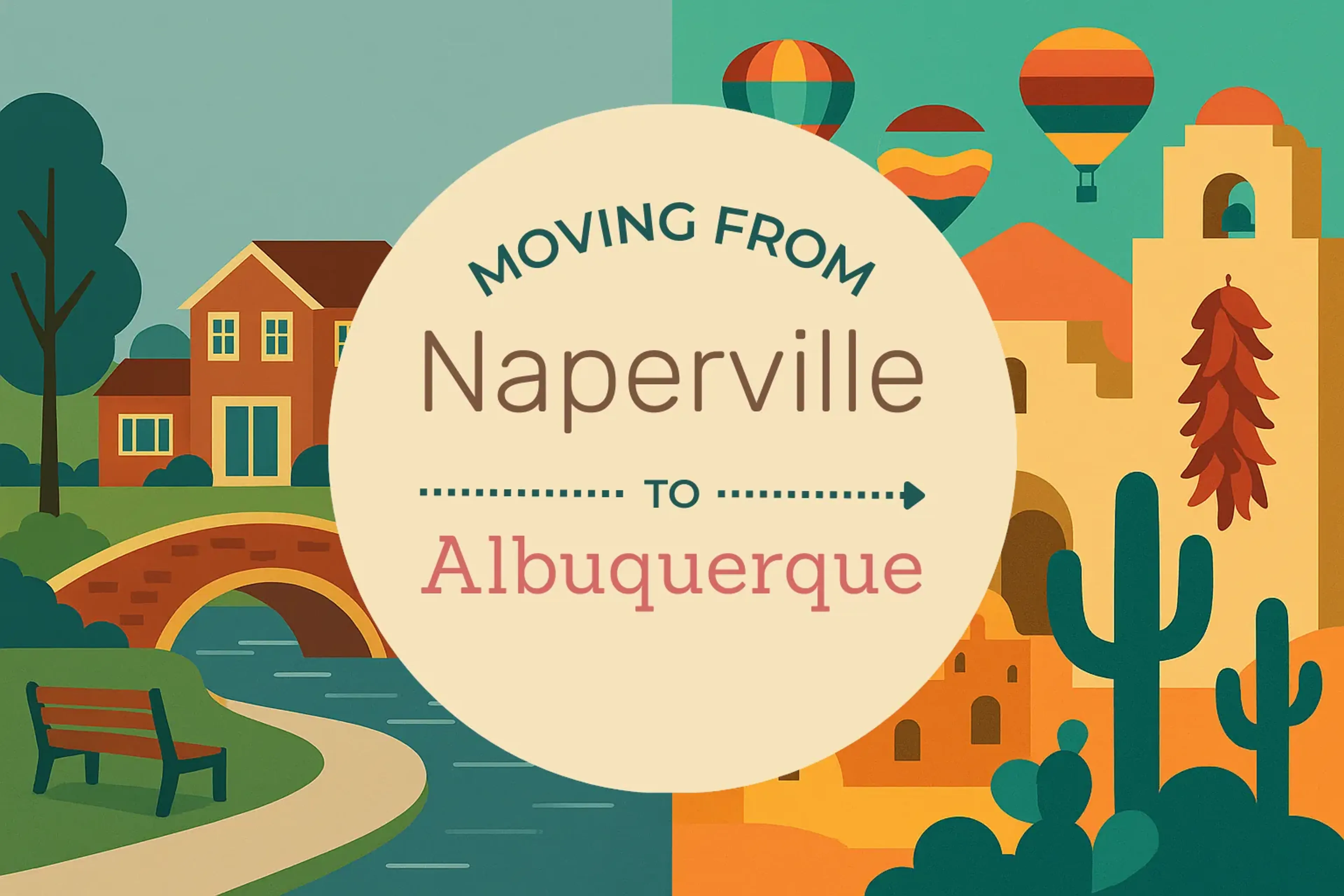Side-by-side comparison of Naperville to Albuquerque moving companies