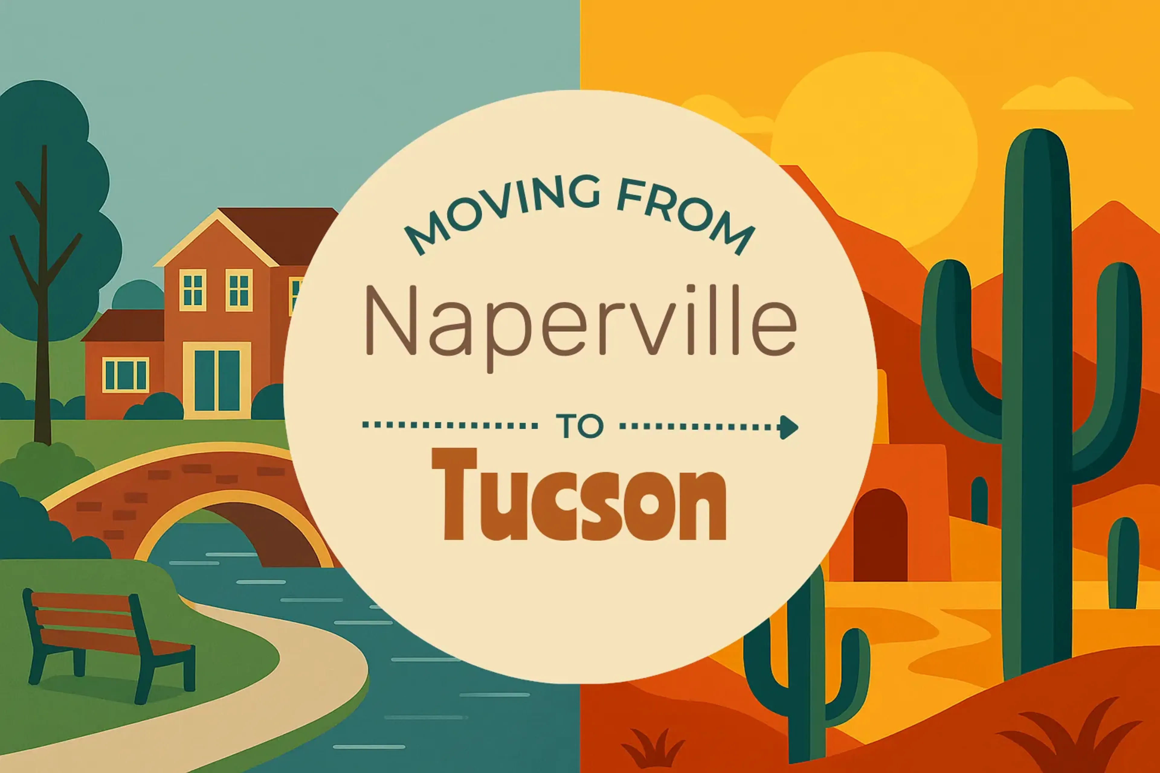 Side-by-side comparison of Naperville to Tucson moving companies