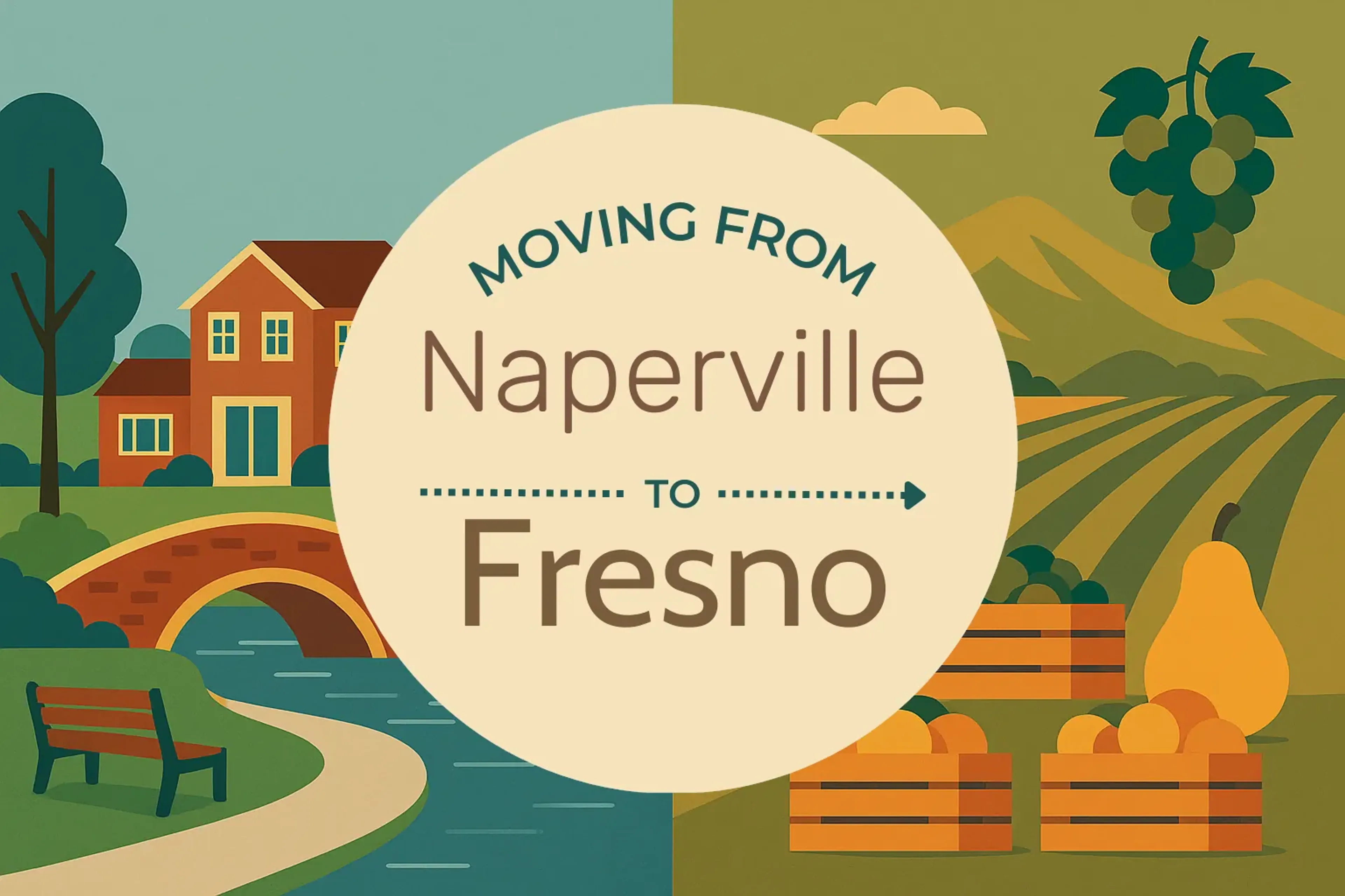 Side-by-side comparison of Naperville to Fresno moving companies