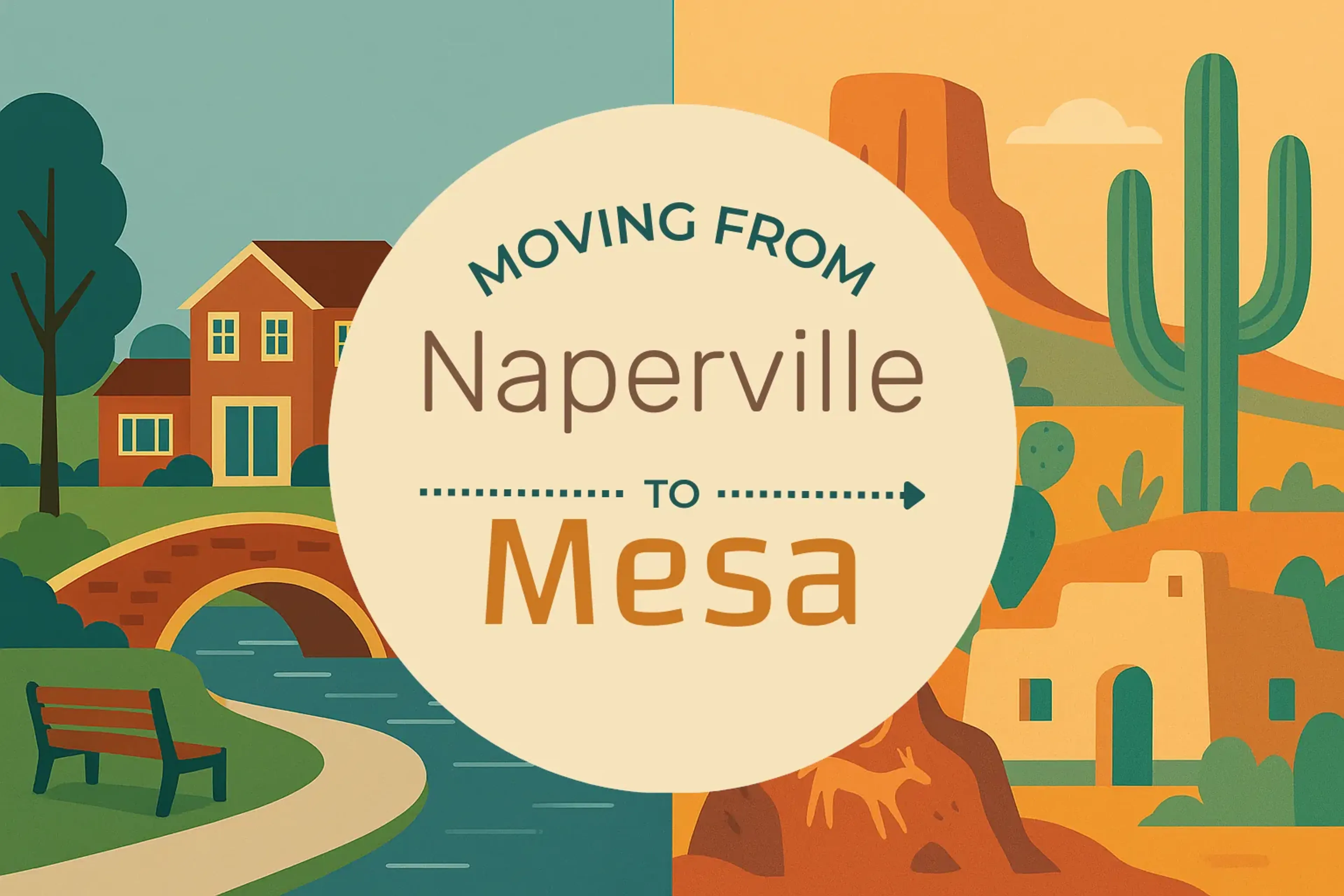 Side-by-side comparison of Naperville to Mesa moving companies