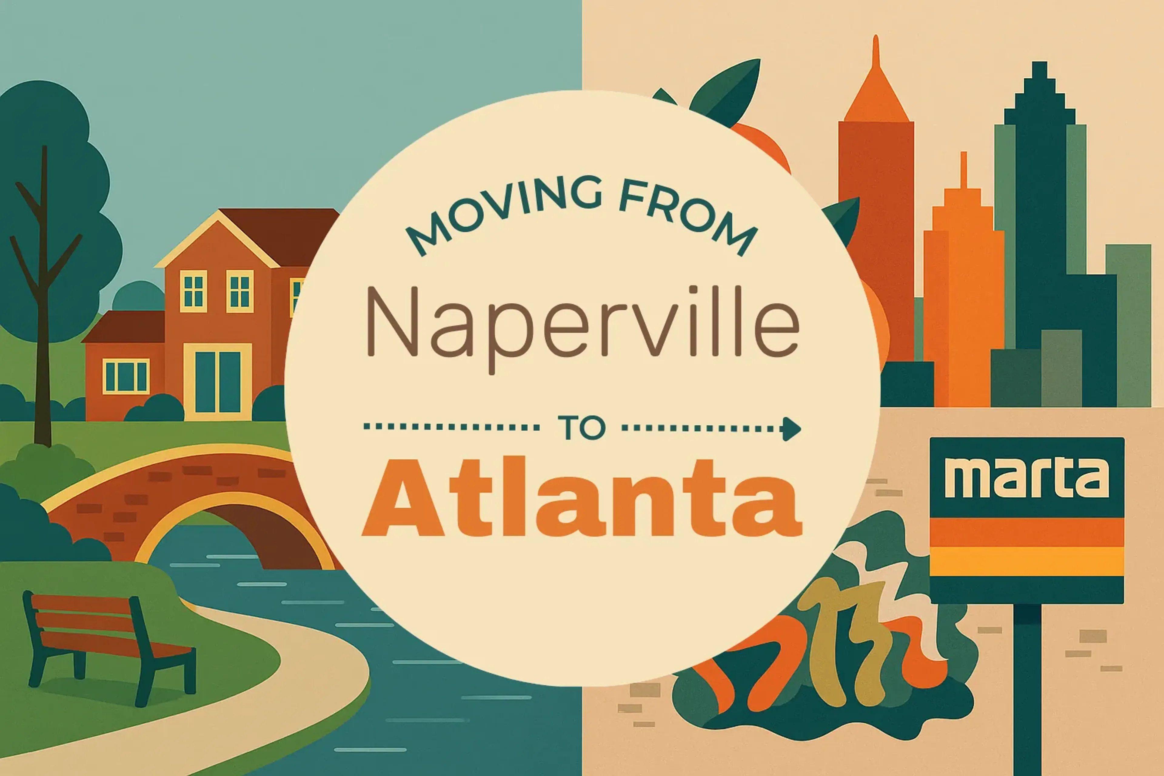 Side-by-side comparison of Naperville to Atlanta moving companies