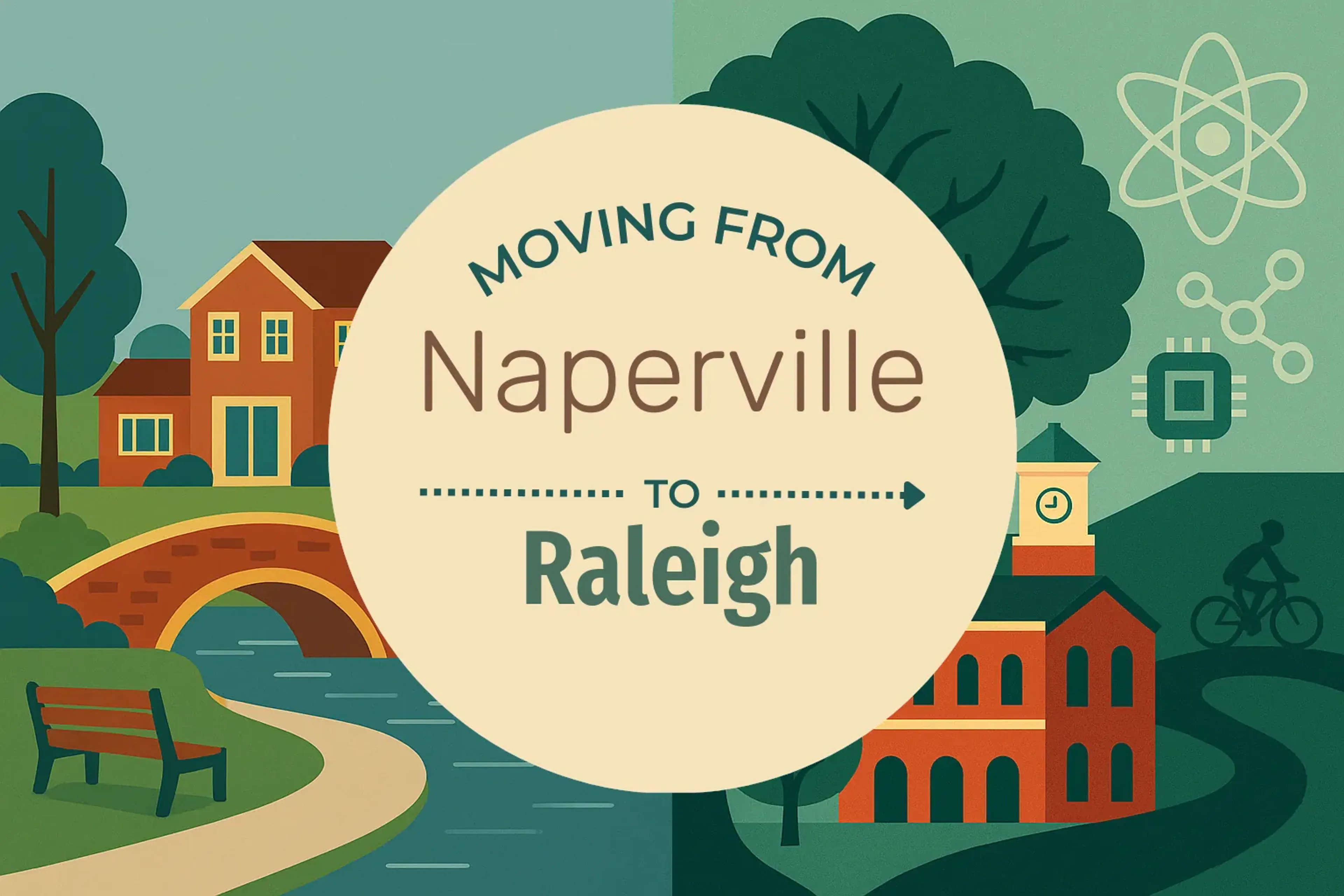 Side-by-side comparison of Naperville to Raleigh moving companies