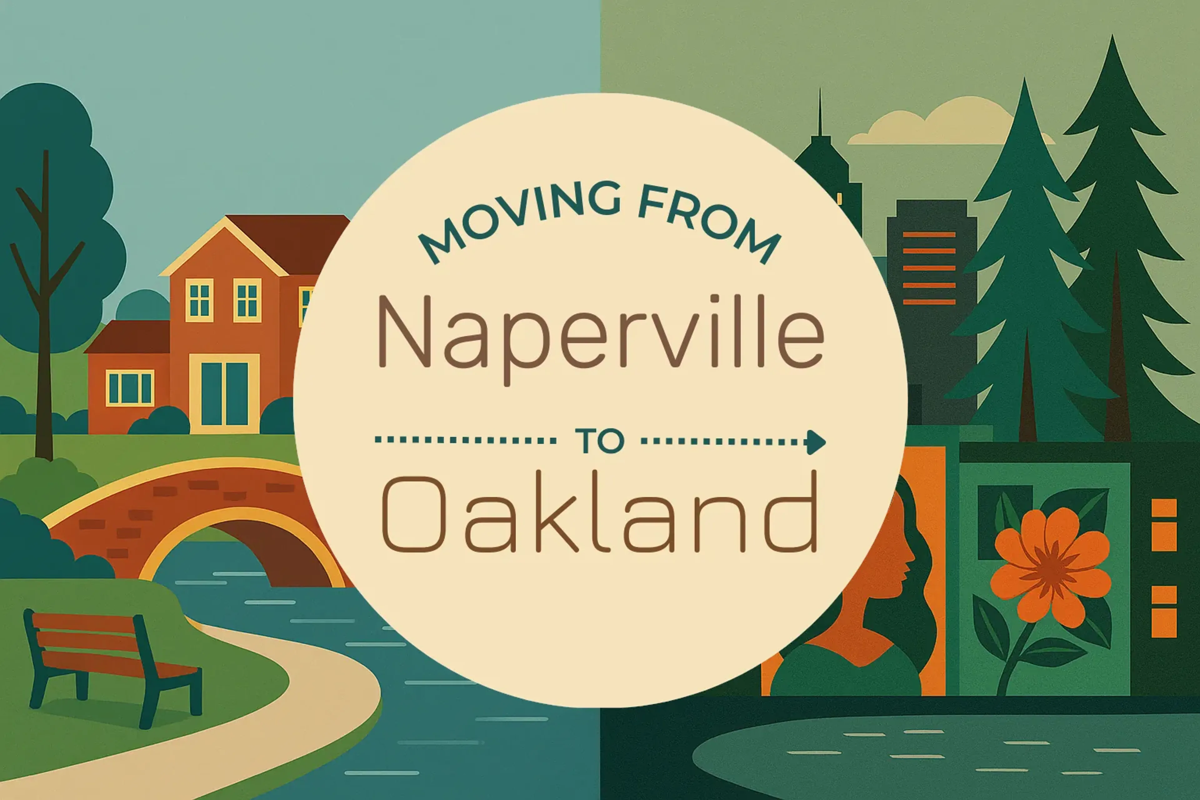 Side-by-side comparison of Naperville to Oakland moving companies
