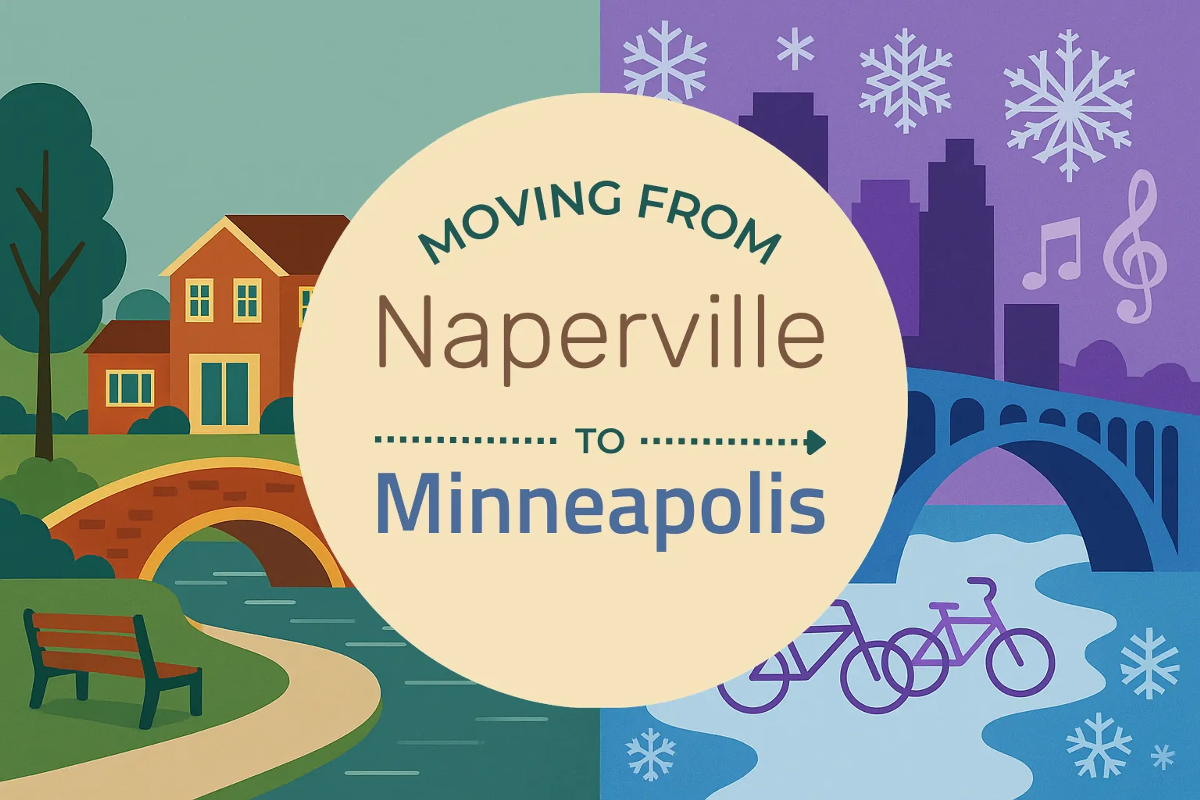 Side-by-side comparison of Naperville to Minneapolis moving companies