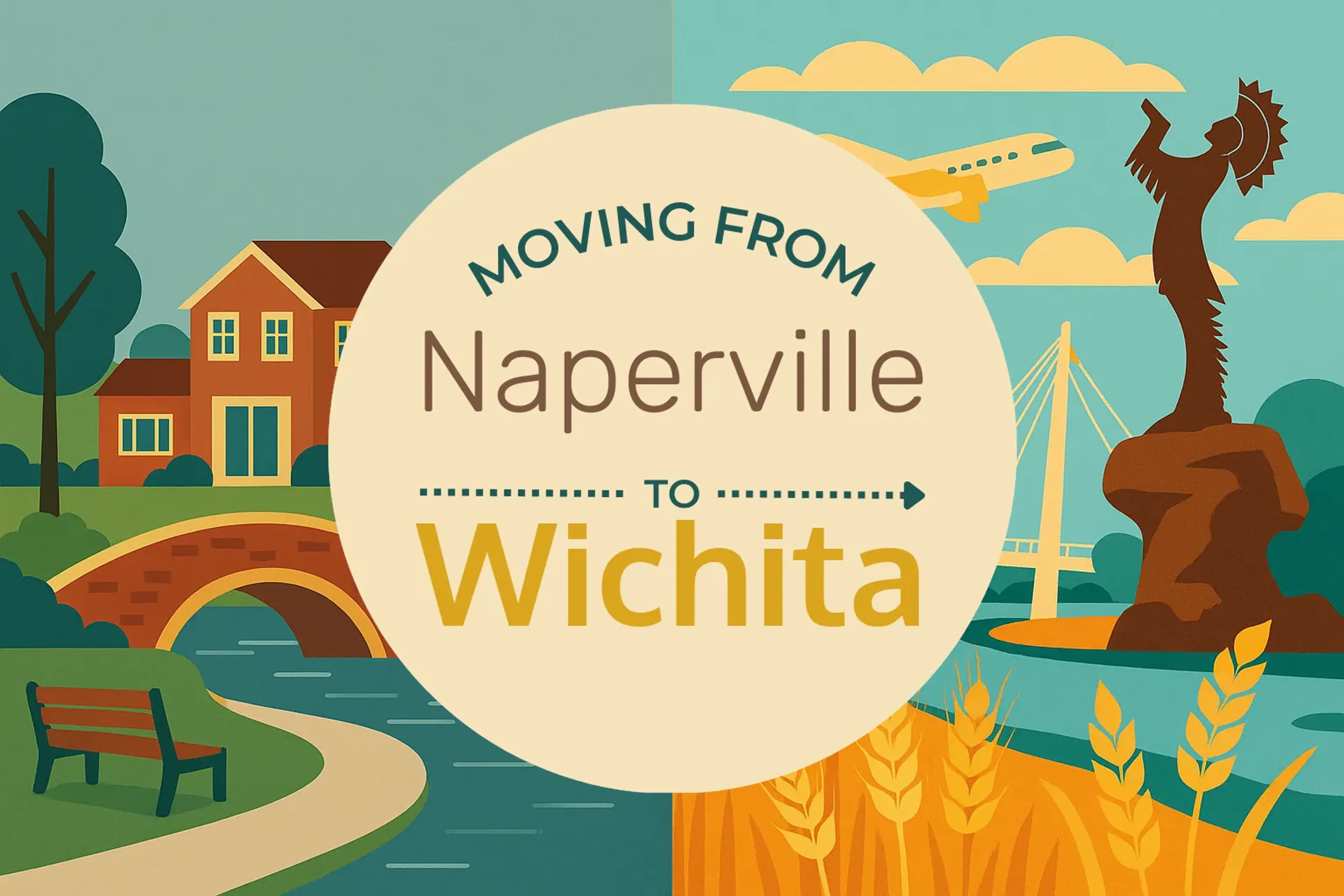 Side-by-side comparison of Naperville to Wichita moving companies
