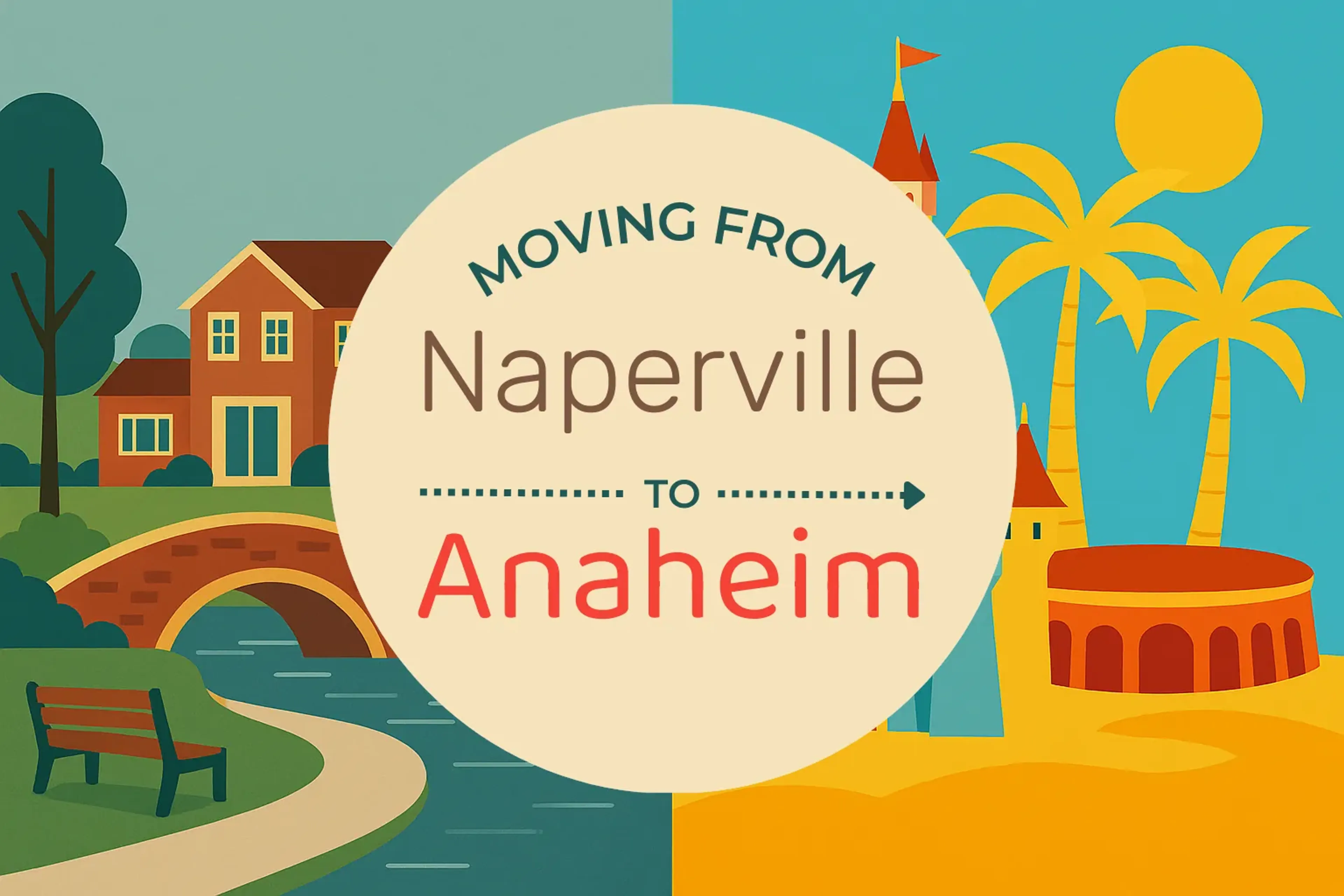 Side-by-side comparison of Naperville to Anaheim moving companies