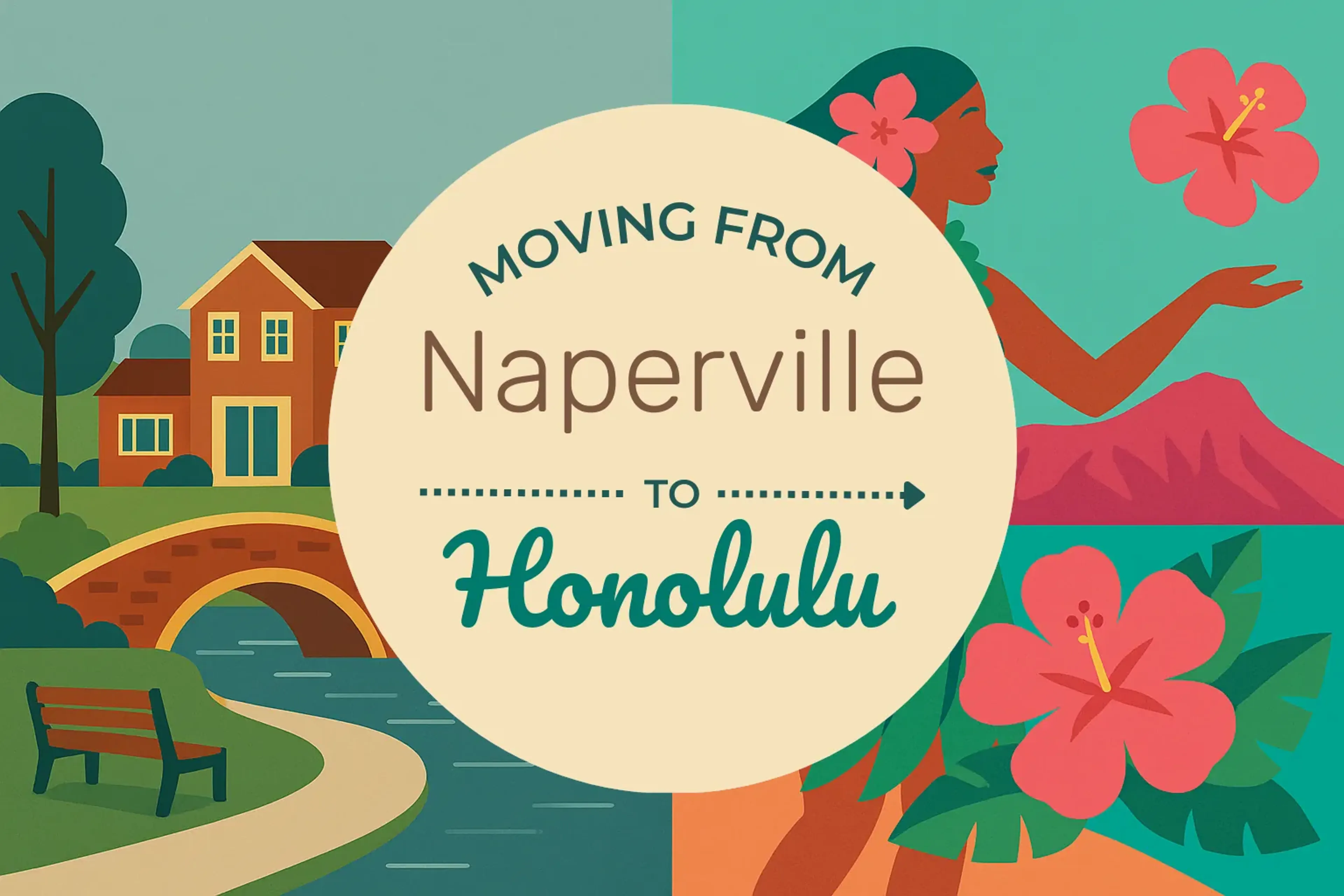 Side-by-side comparison of Naperville to Honolulu moving companies